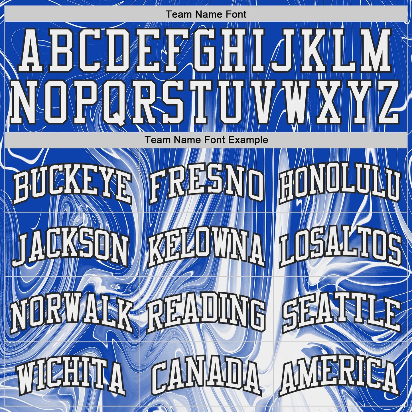 Custom Thunder Blue White-Black Marble Swirl Liquid Fluid Round Neck Sublimation Basketball Uniform Jersey view 3