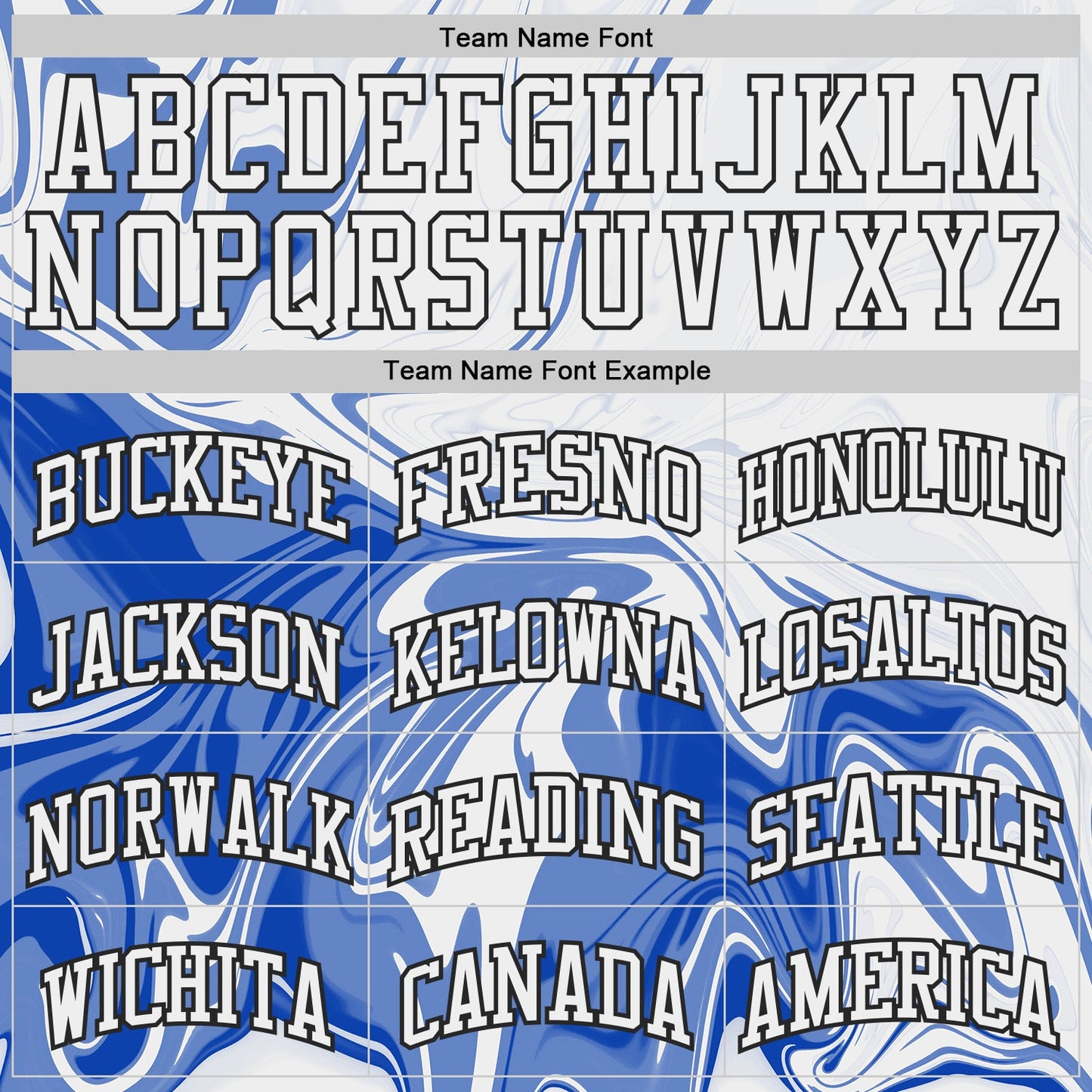 Custom Thunder Blue White-Black Marble Swirl Liquid Fluid Round Neck Sublimation Basketball Uniform Jersey view 3