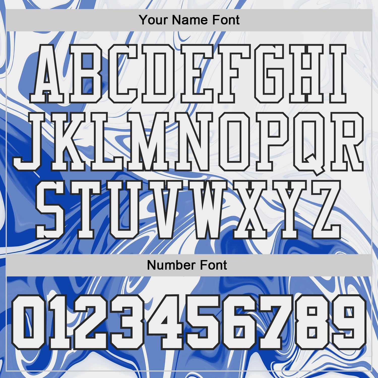 Custom Thunder Blue White-Black Marble Swirl Liquid Fluid Round Neck Sublimation Basketball Uniform Jersey view 4