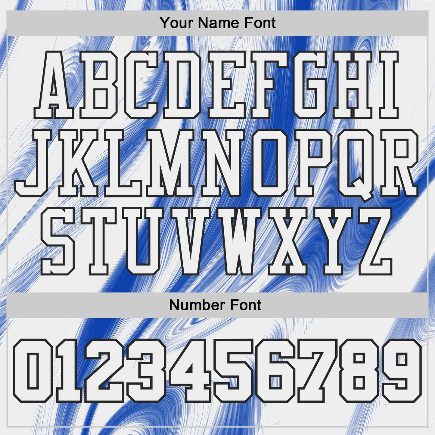 Custom Thunder Blue White-Black Marble Swirl Liquid Fluid Round Neck Sublimation Basketball Uniform Jersey view 4