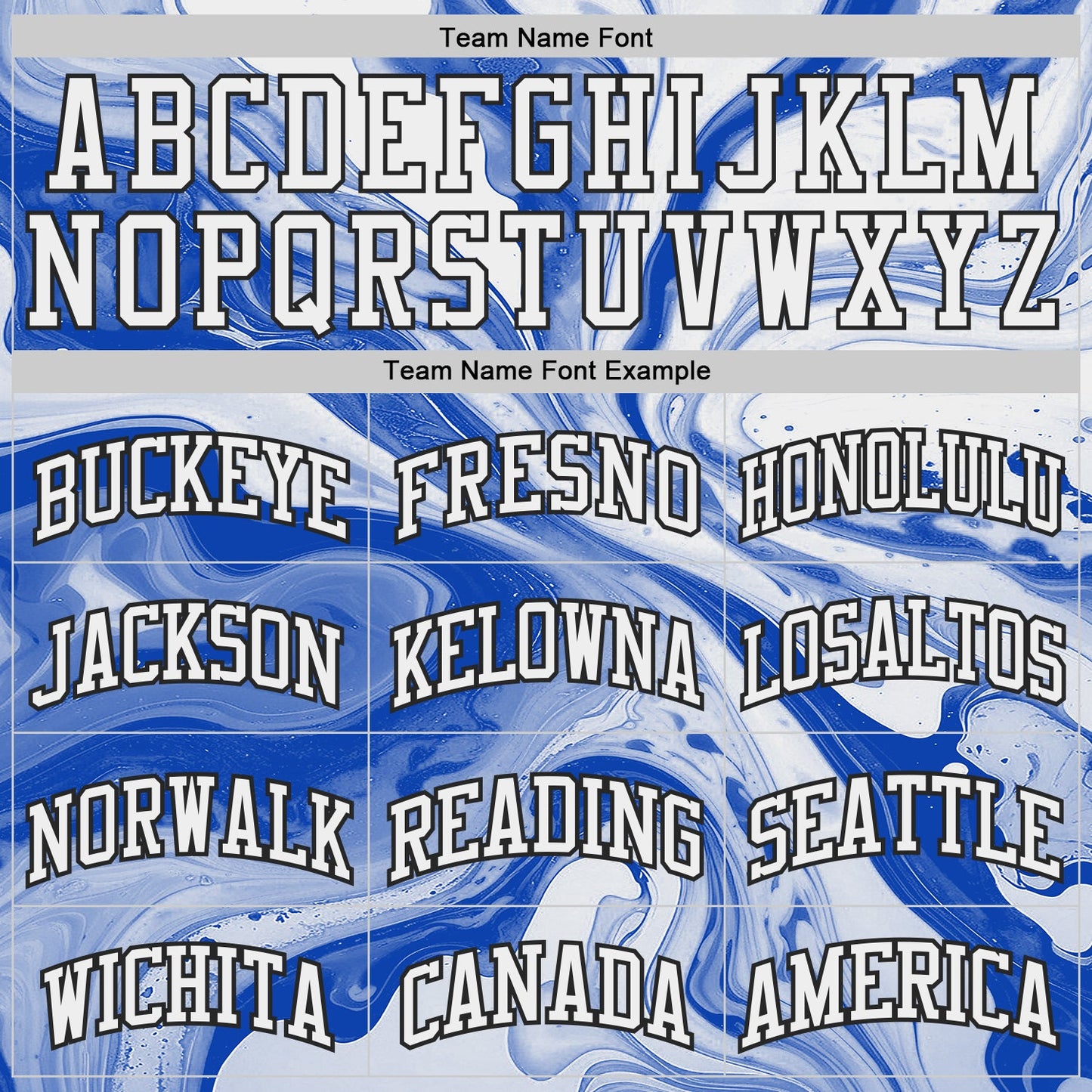 Custom Thunder Blue White-Black Marble Swirl Liquid Fluid Round Neck Sublimation Basketball Uniform Jersey view 3