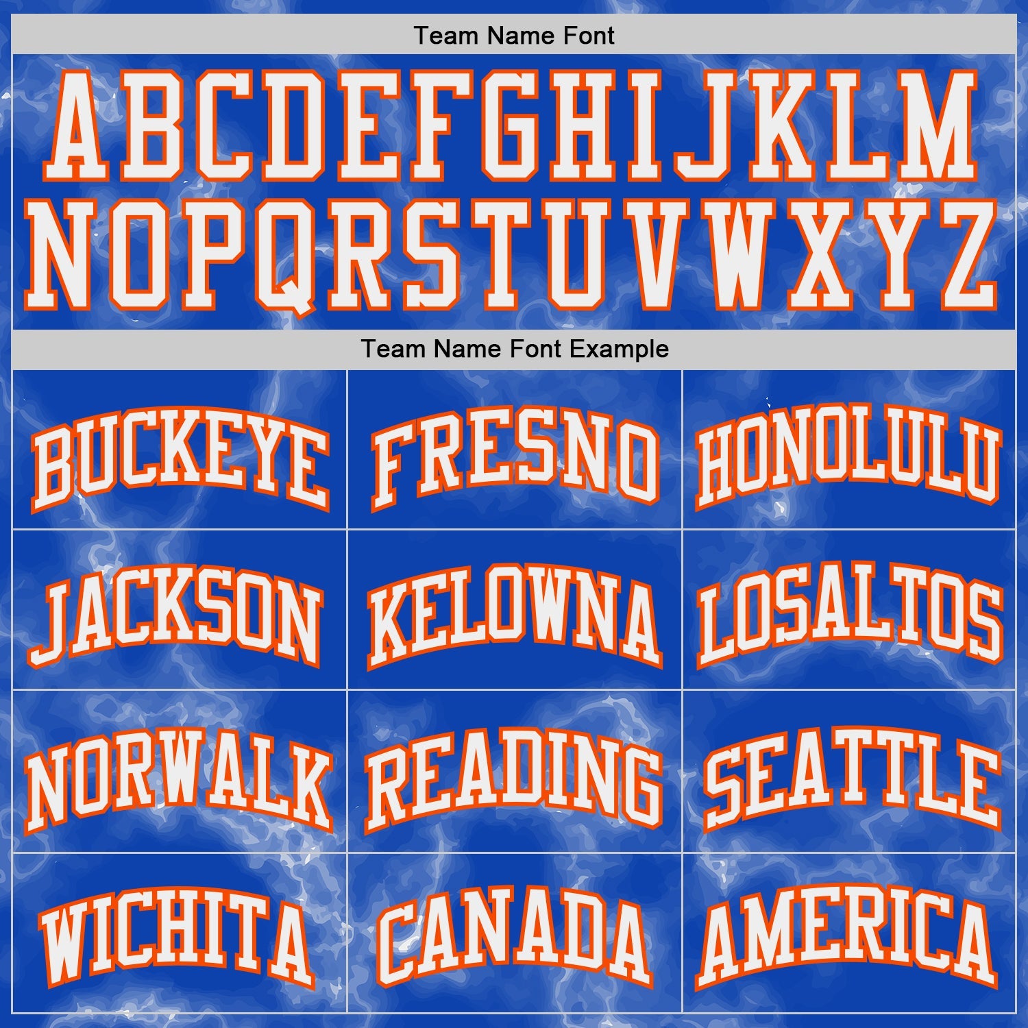 Custom Thunder Blue White Orange Black-Yellow Marble Swirl Round Neck Sublimation Basketball Uniform Jersey view 3