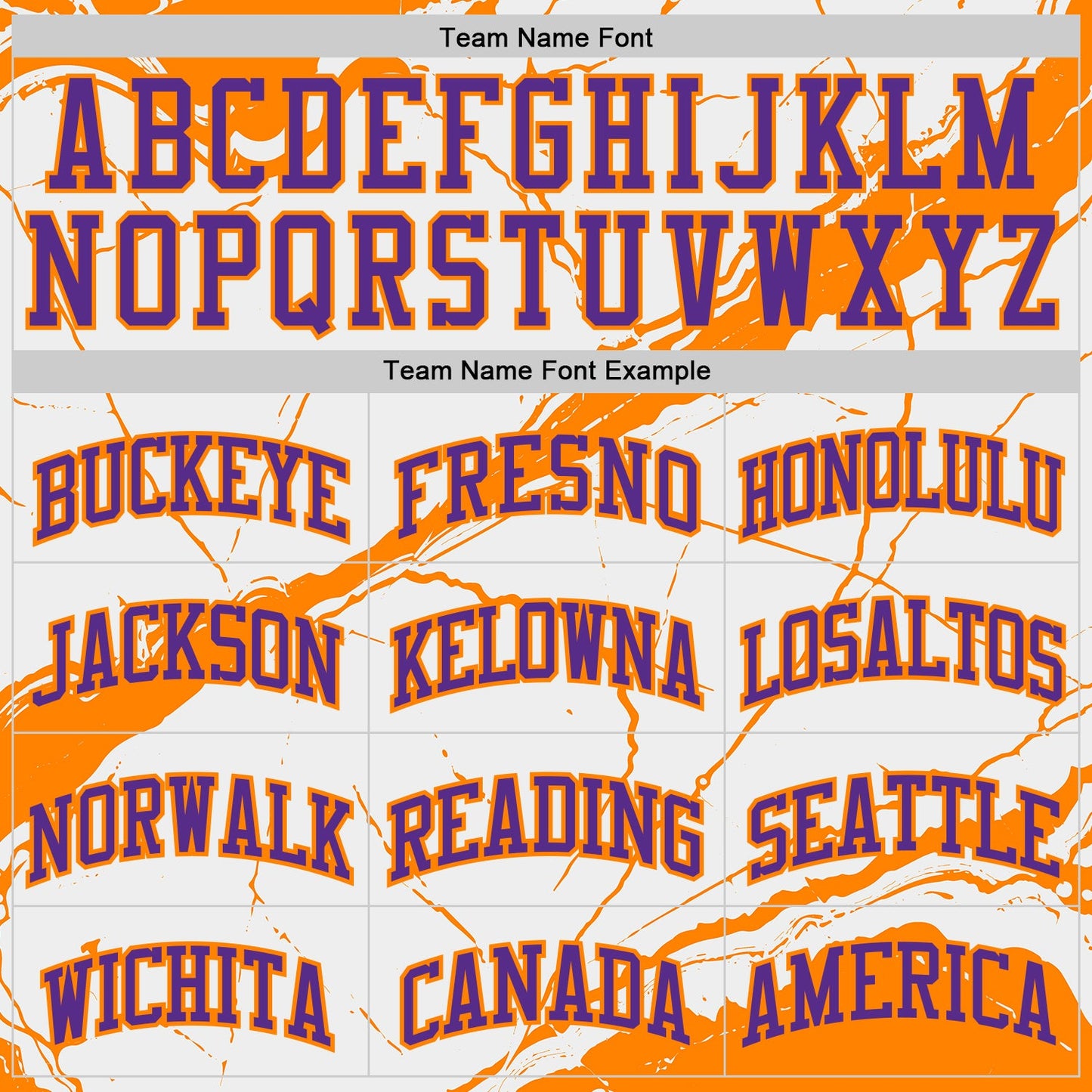 Custom White Purple-Bay Orange Marble Swirl Liquid Fluid Round Neck Sublimation Basketball Uniform Jersey view 3
