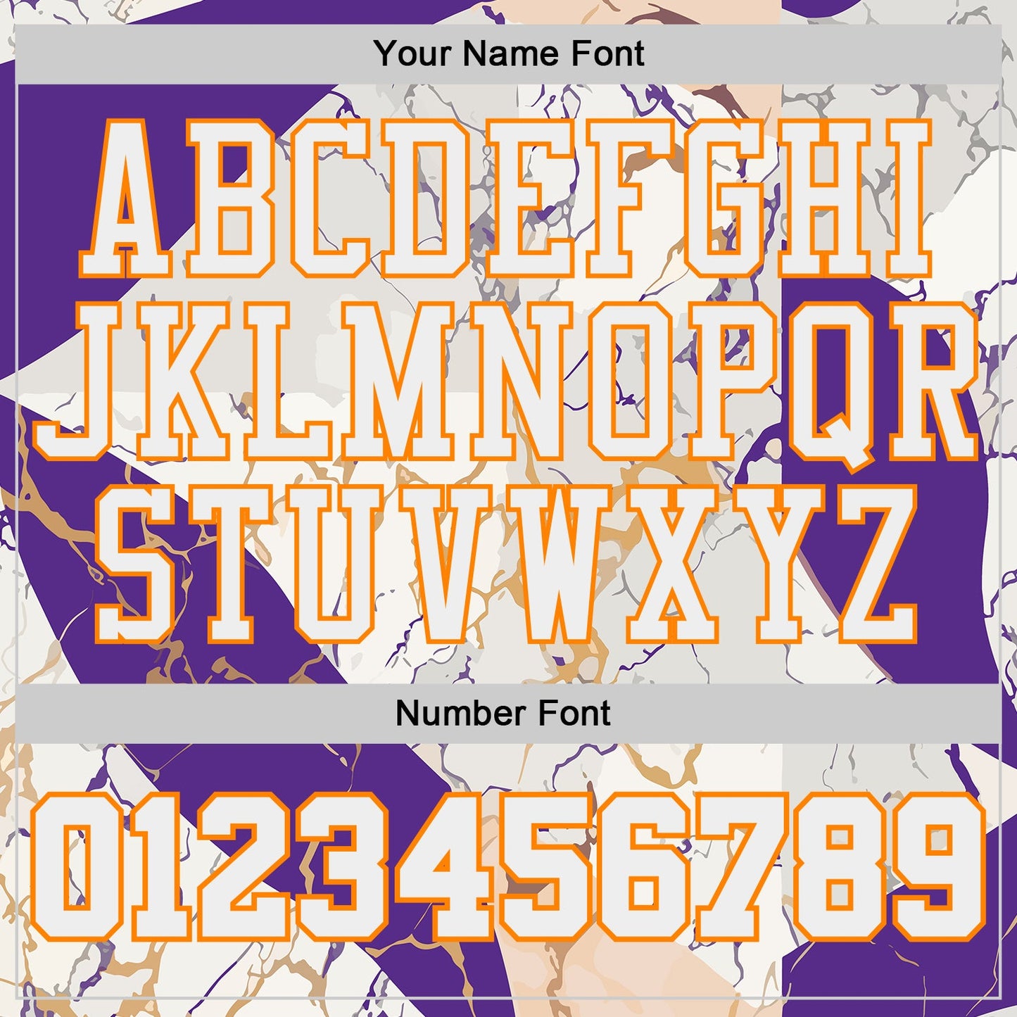 Custom White Purple-Bay Orange Marble Swirl Liquid Fluid Round Neck Sublimation Basketball Uniform Jersey view 4