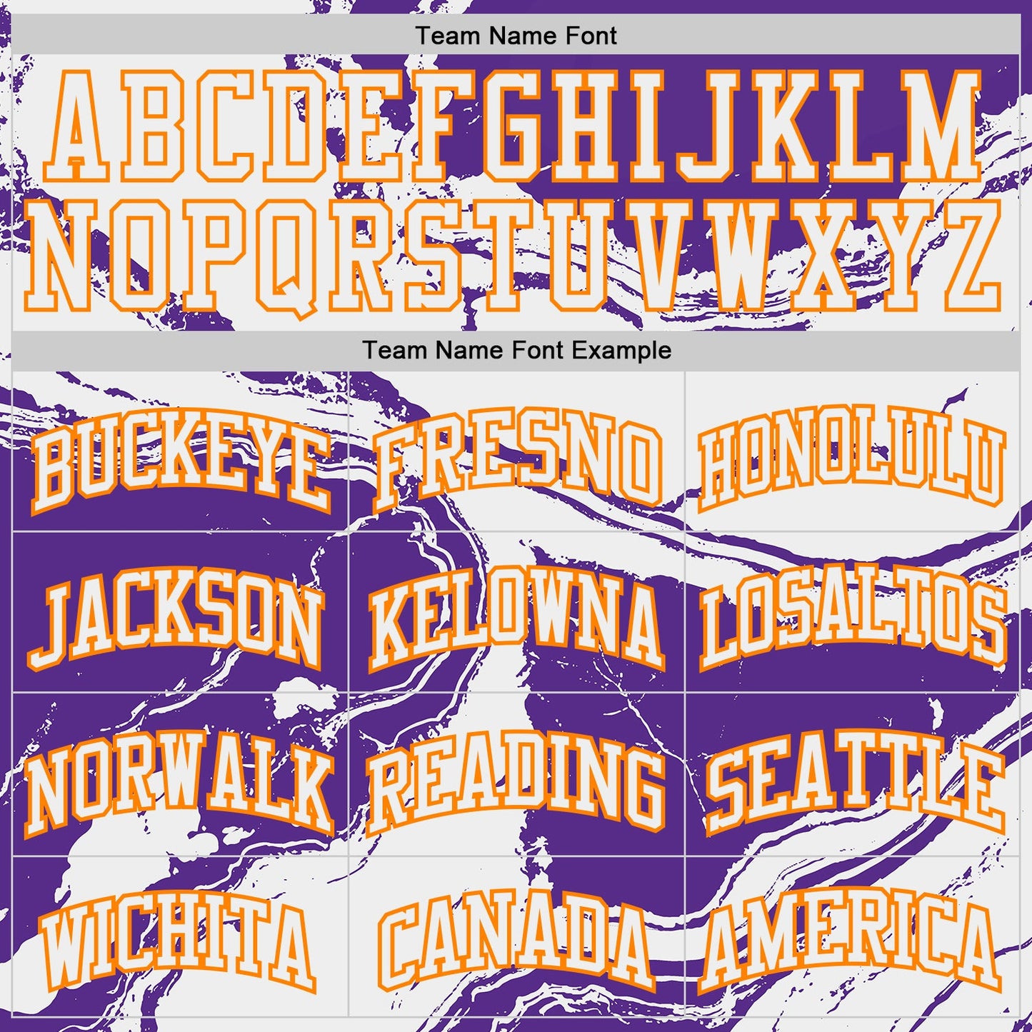 Custom White Purple-Bay Orange Marble Swirl Liquid Fluid Round Neck Sublimation Basketball Uniform Jersey view 3