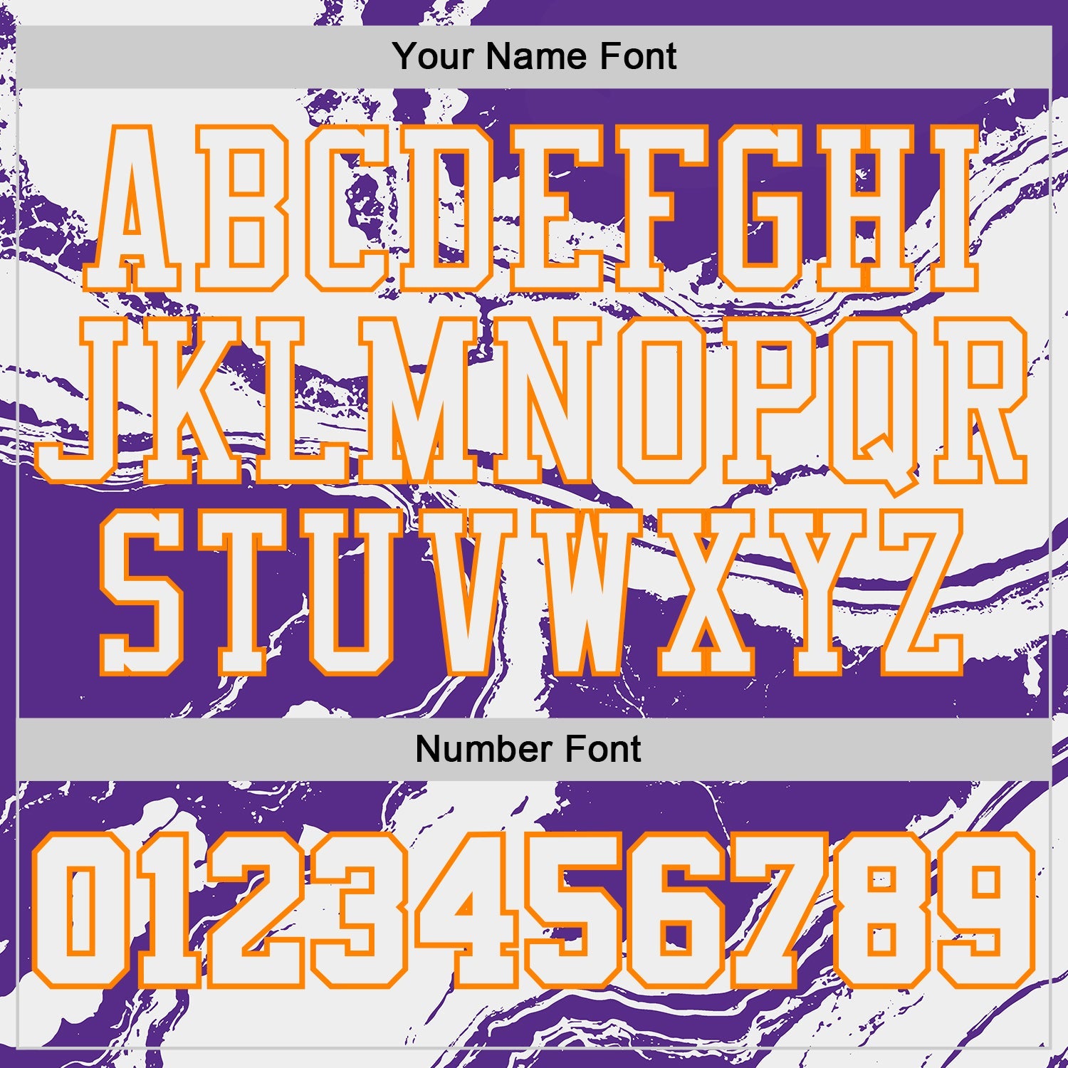 Custom White Purple-Bay Orange Marble Swirl Liquid Fluid Round Neck Sublimation Basketball Uniform Jersey view 4
