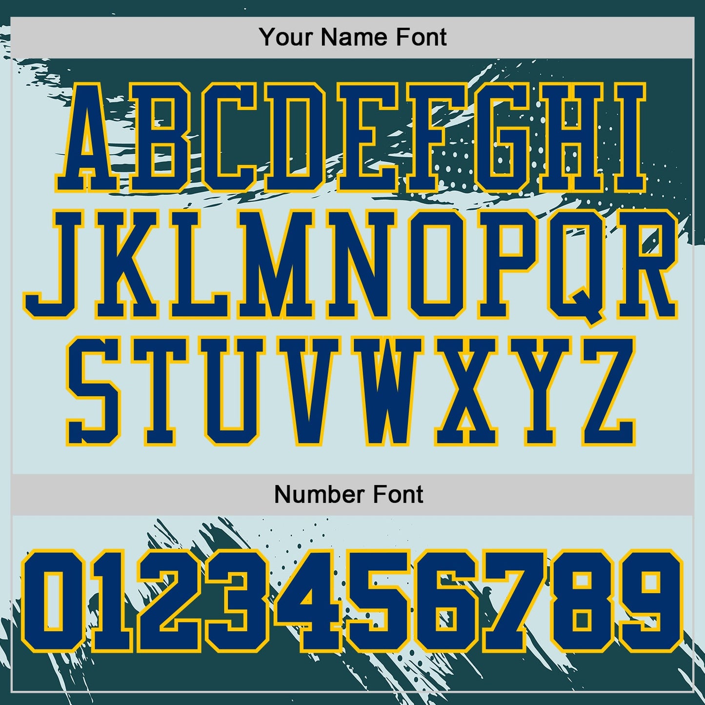 Custom Blue US Navy Blue-Yellow Brush Stroke Paint Splash Round Neck Sublimation Basketball Uniform Jersey view 4