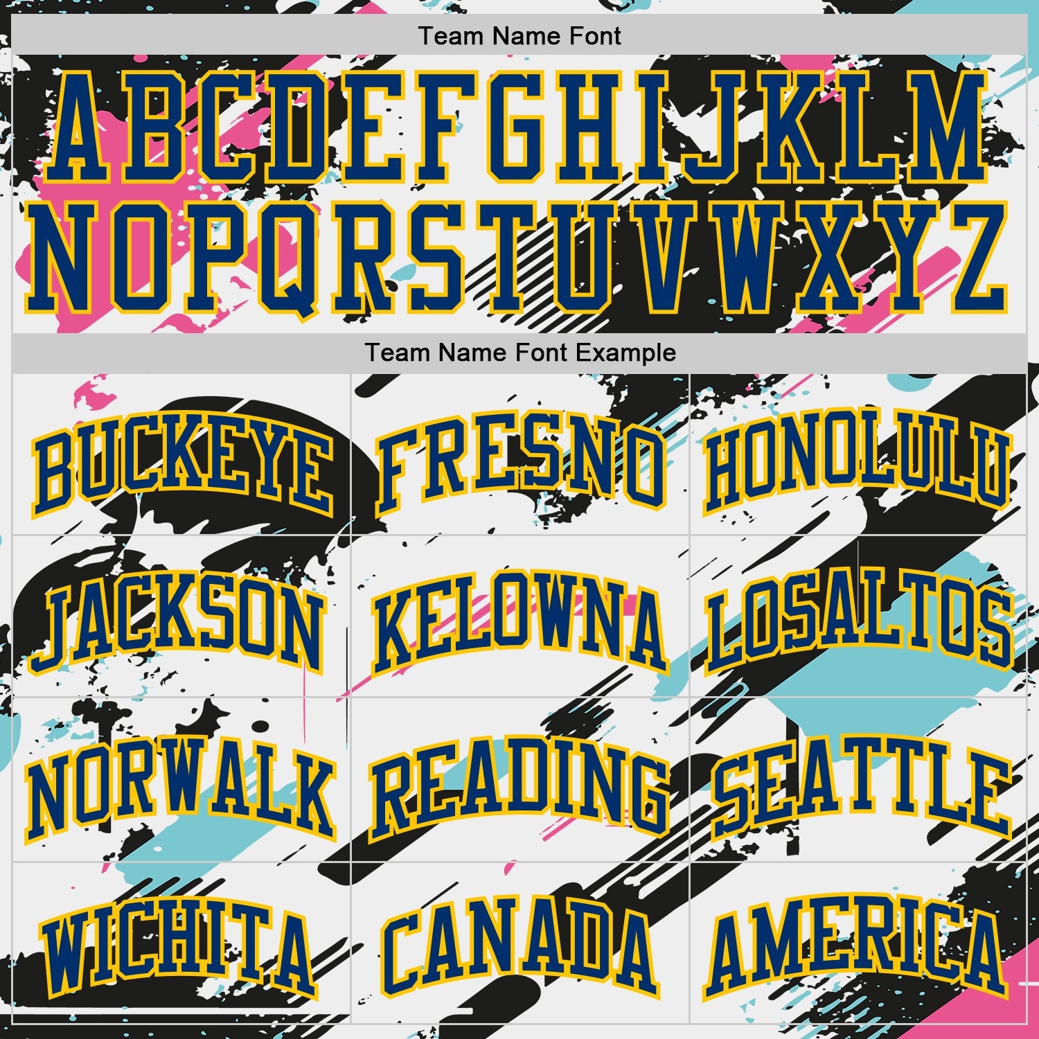 Custom White US Navy Blue Black Pink-Yellow Brush Stroke Paint Splash Round Neck Sublimation Basketball Uniform Jersey view 3