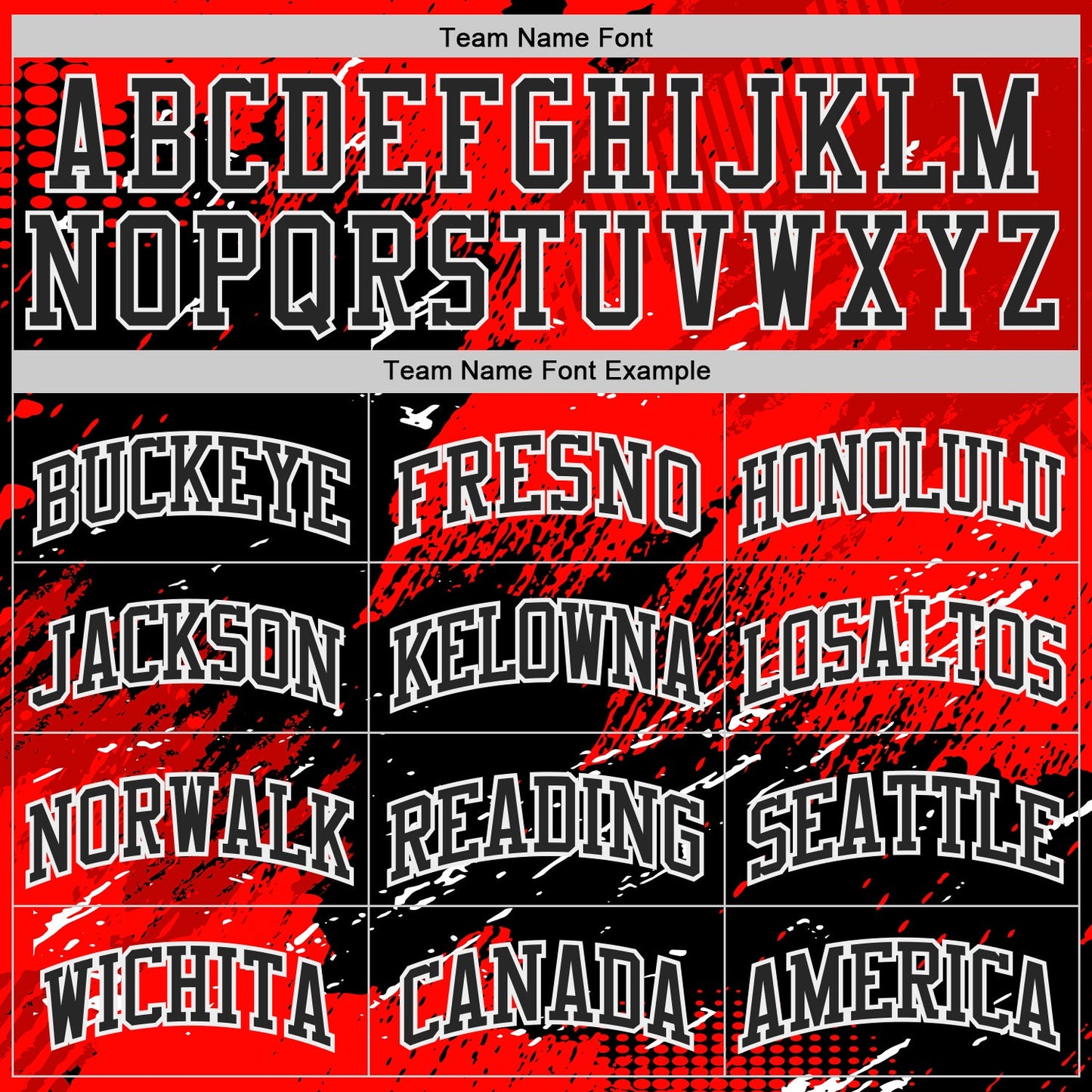 Custom Red Black-White Brush Stroke Paint Splash Round Neck Sublimation Basketball Uniform Jersey view 3