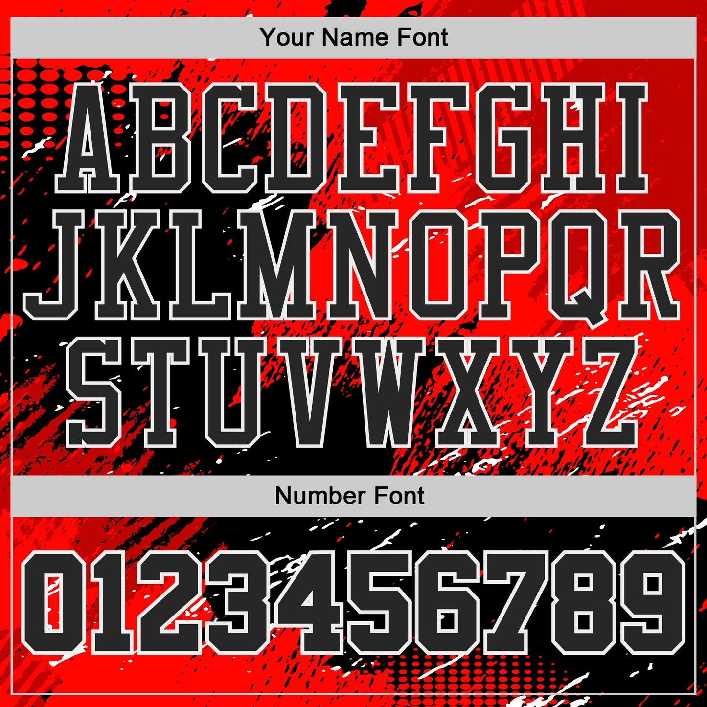 Custom Red Black-White Brush Stroke Paint Splash Round Neck Sublimation Basketball Uniform Jersey view 4