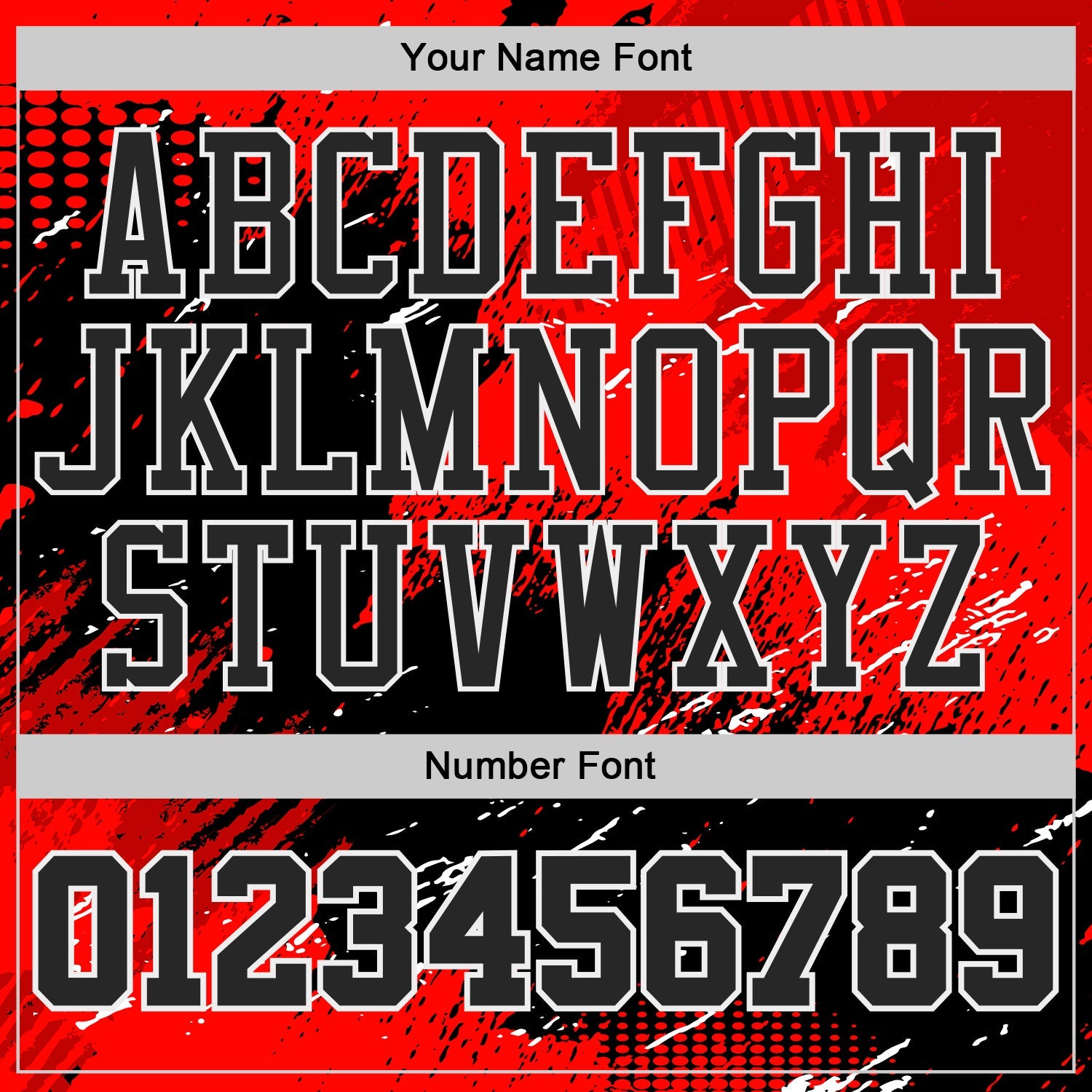Custom Red Black-White Brush Stroke Paint Splash Round Neck Sublimation Basketball Uniform Jersey view 4