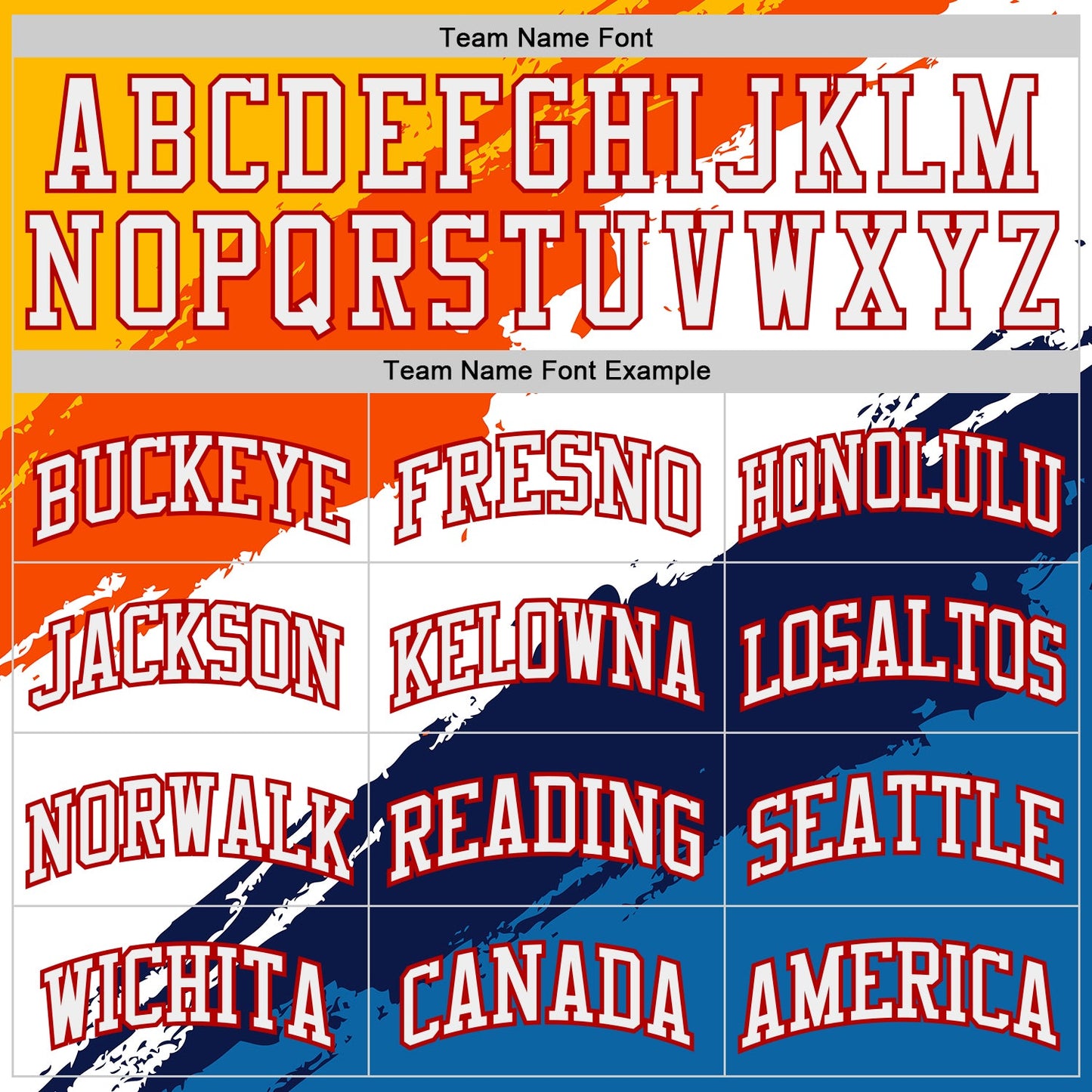 Custom White Blue Orange Yellow-Red Brush Stroke Paint Splash Round Neck Sublimation Basketball Uniform Jersey view 3