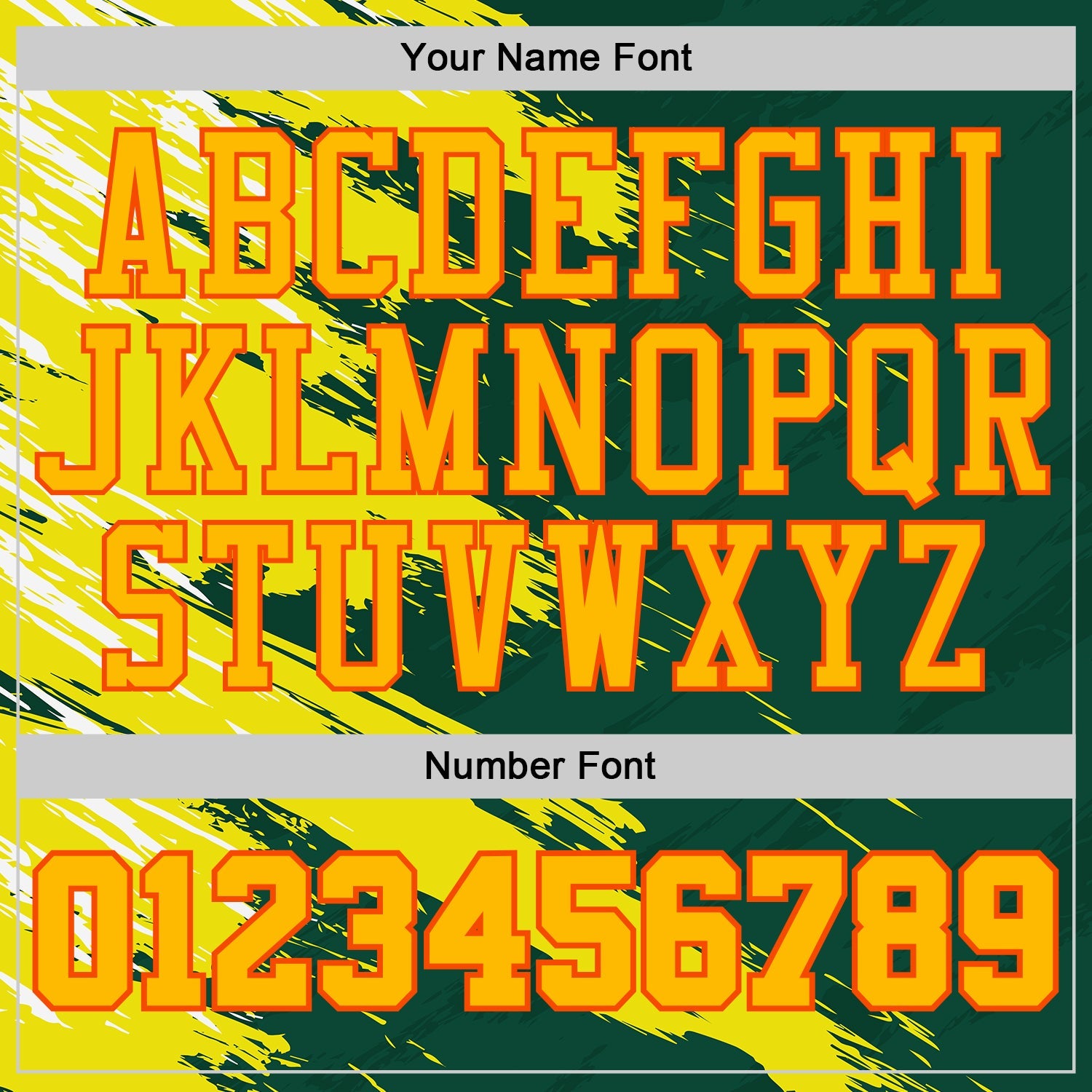 Custom Green Gold-Orange Brush Stroke Paint Splash Round Neck Sublimation Basketball Uniform Jersey view 4