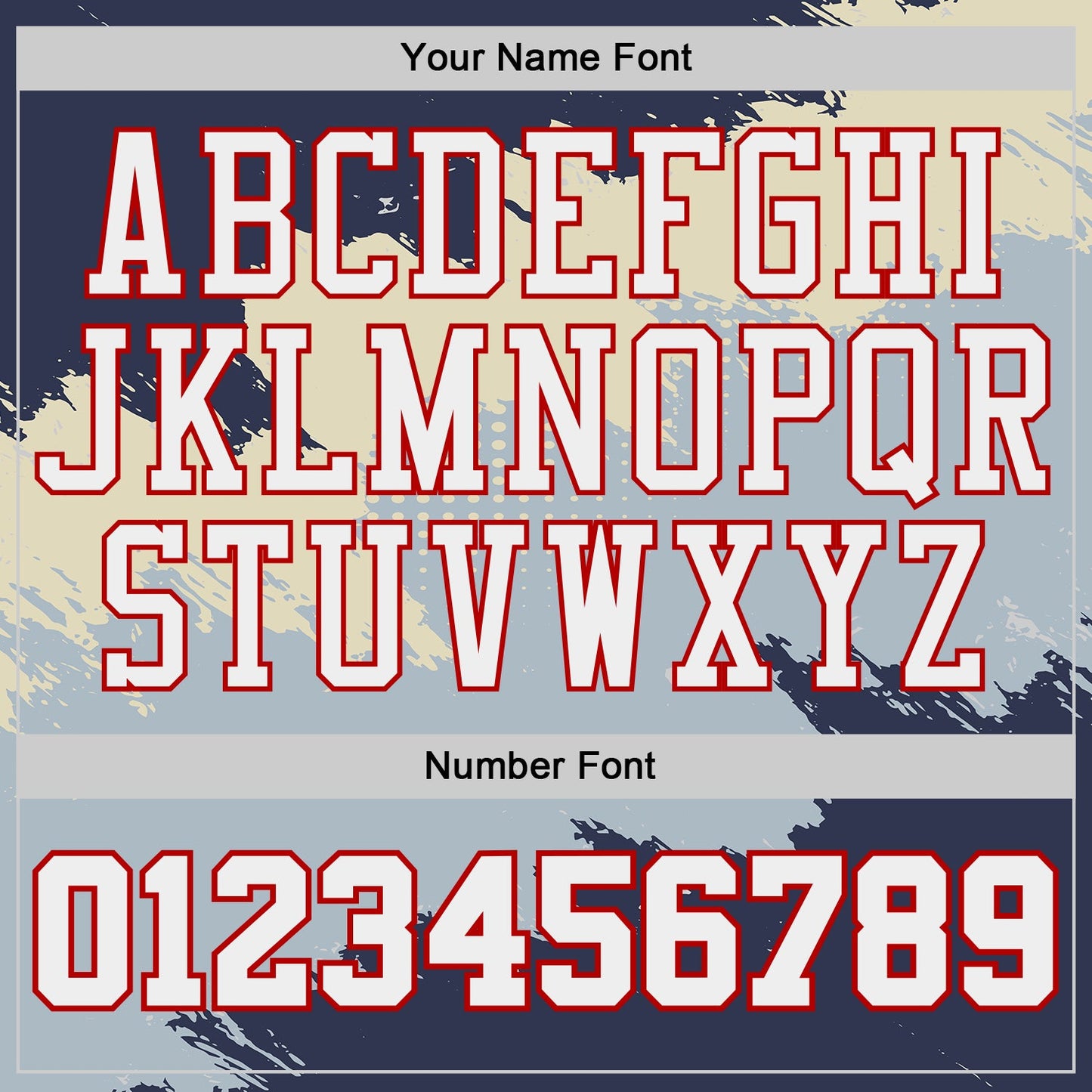 Custom Gray White Blue Cream-Red Brush Stroke Paint Splash Round Neck Sublimation Basketball Uniform Jersey view 4