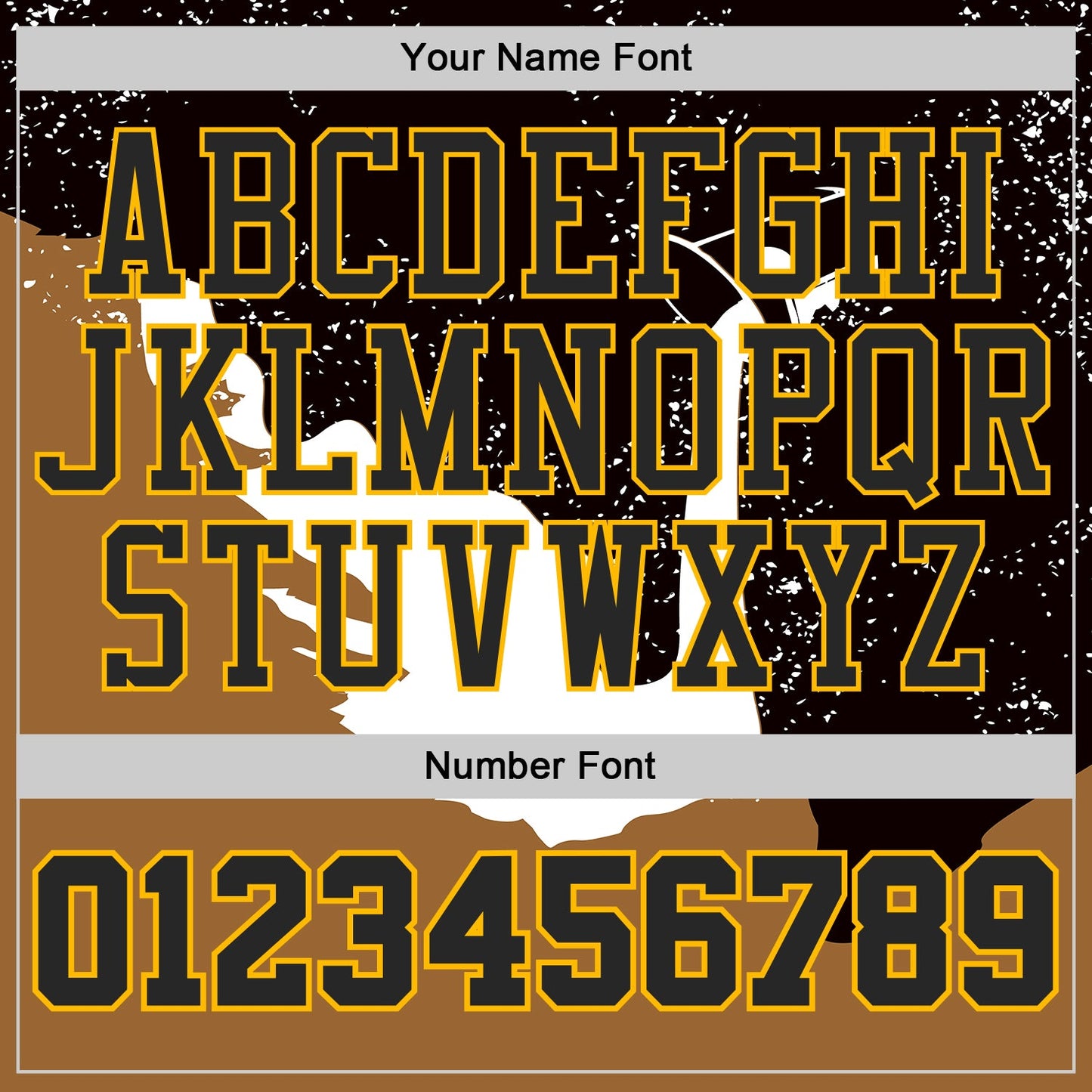Custom White Black Brown-Gold Brush Stroke Paint Splash Round Neck Sublimation Basketball Uniform Jersey view 4