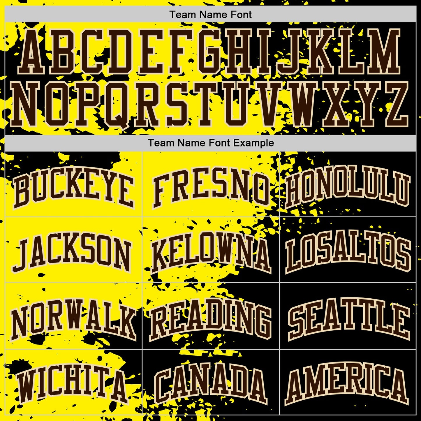 Custom Light Yellow Brown Black-Cream Paint Splatter Round Neck Sublimation Basketball Uniform Jersey view 3