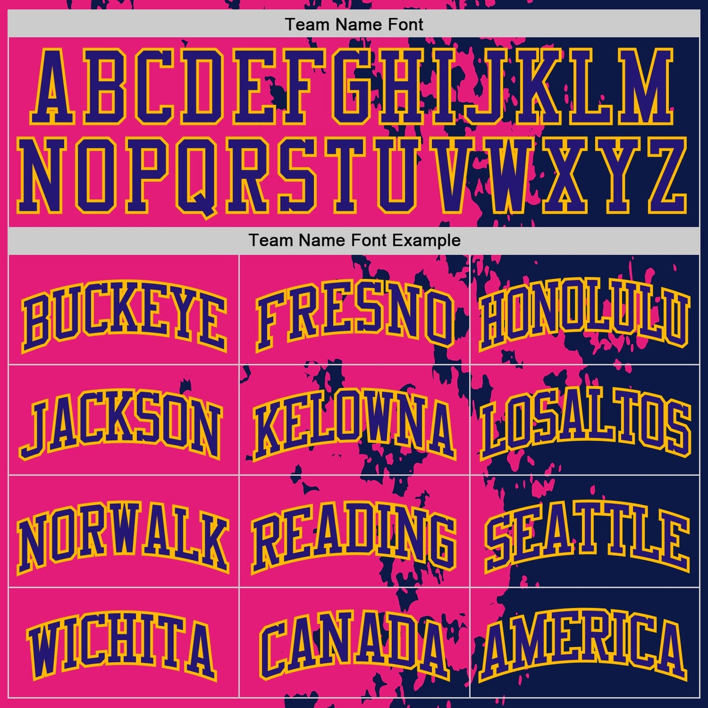 Custom Hot Pink Dark Purple Navy-Gold Paint Splatter Round Neck Sublimation Basketball Uniform Jersey view 3