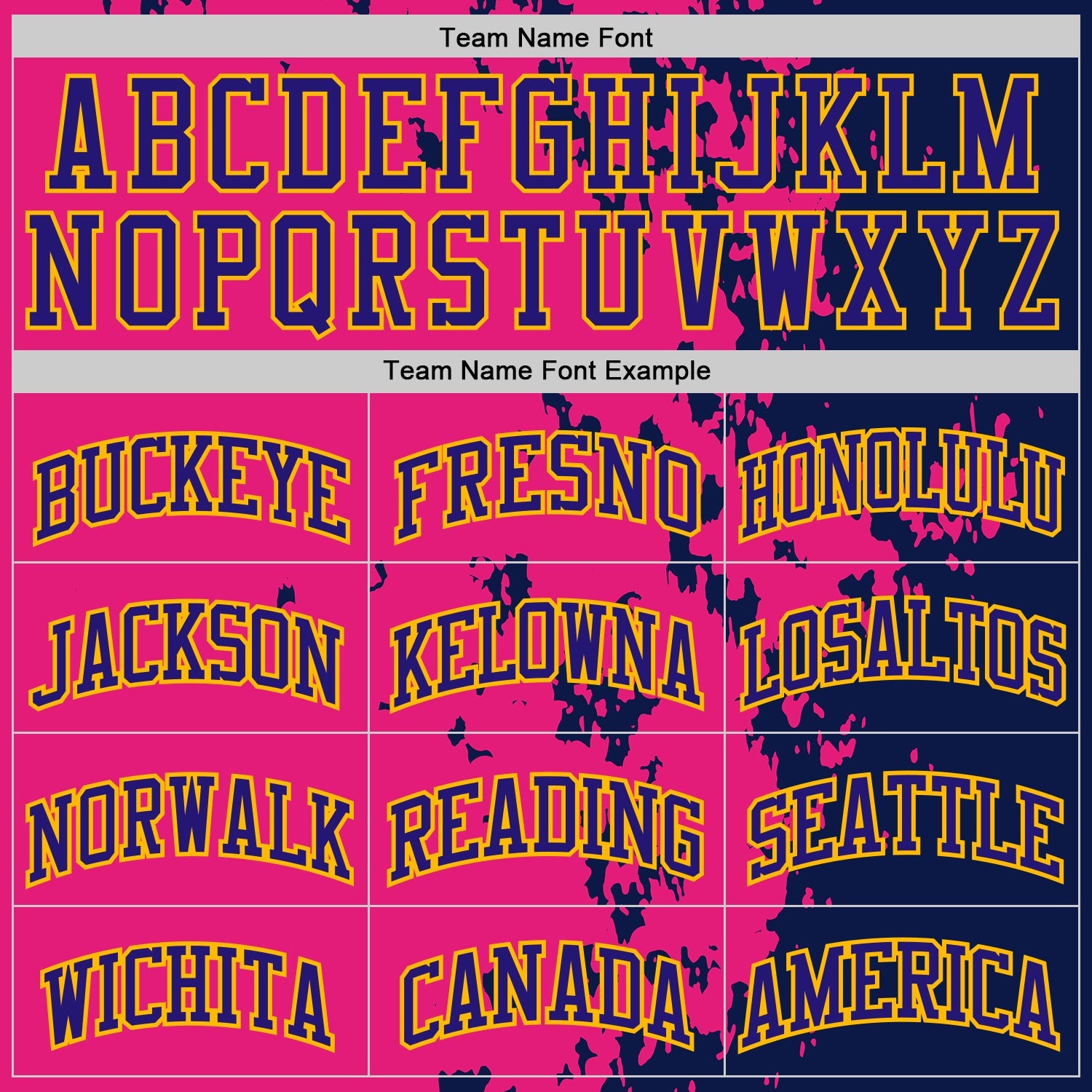 Custom Hot Pink Dark Purple Navy-Gold Paint Splatter Round Neck Sublimation Basketball Uniform Jersey view 3