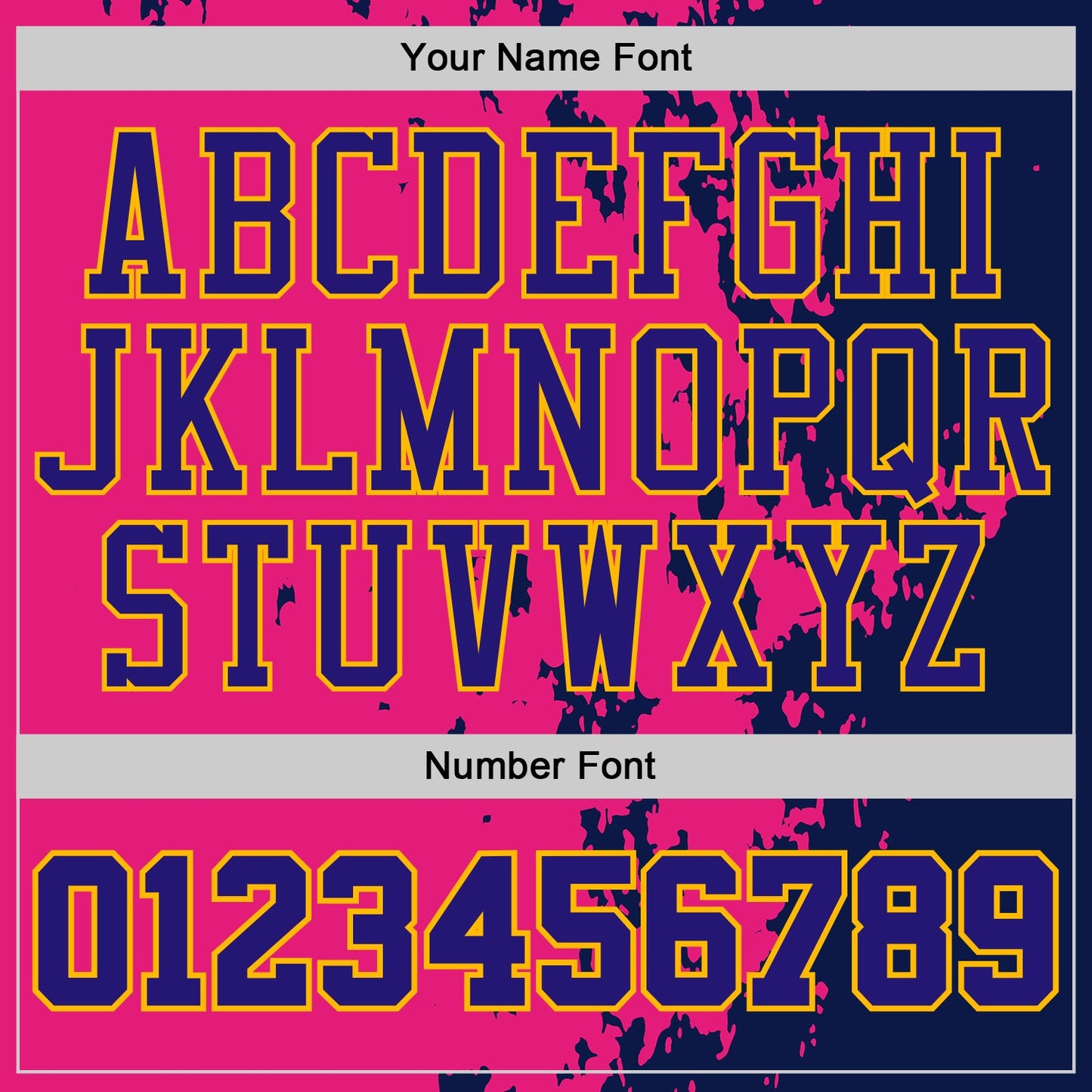 Custom Hot Pink Dark Purple Navy-Gold Paint Splatter Round Neck Sublimation Basketball Uniform Jersey view 4