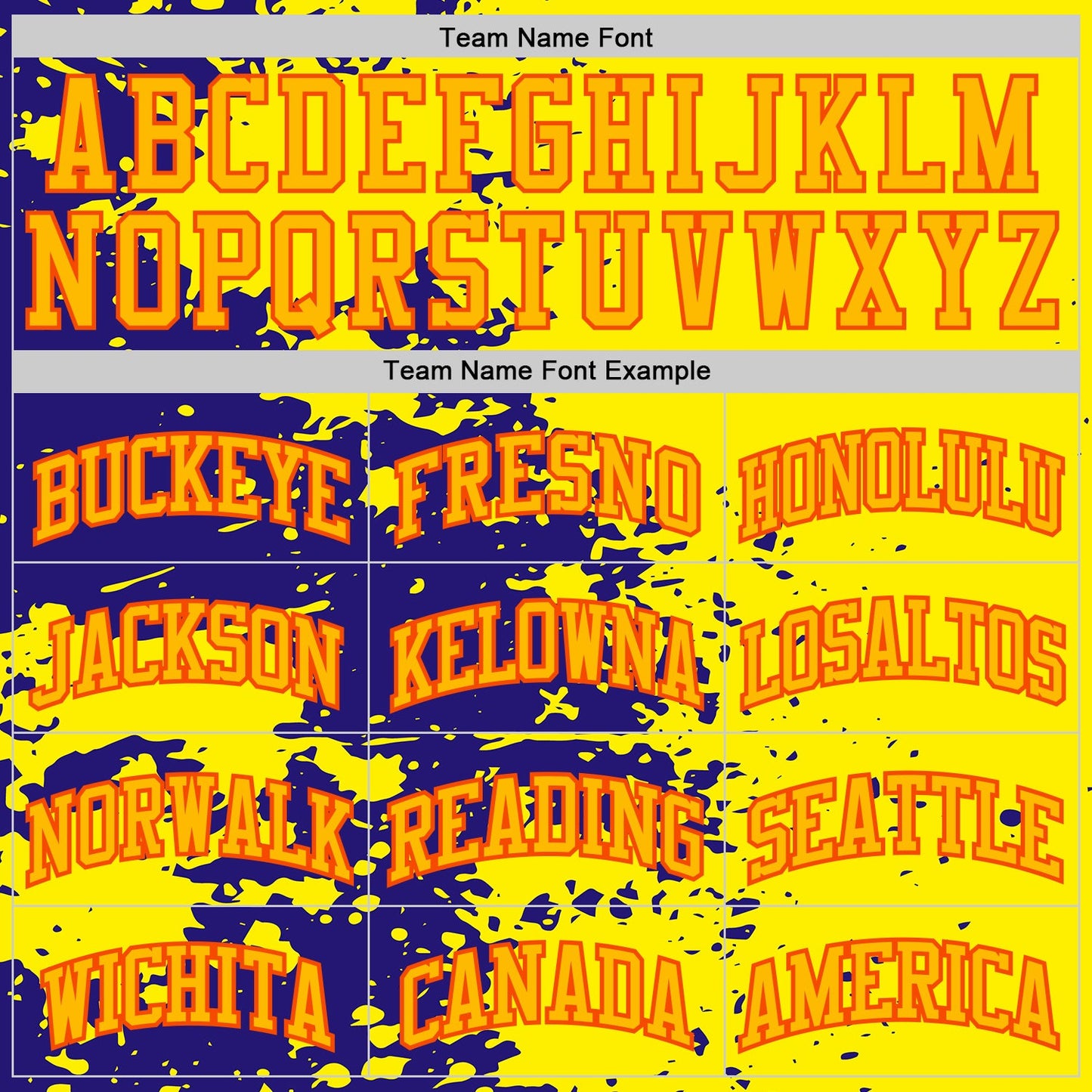 Custom Light Yellow Gold Dark Purple-Orange Paint Splatter Round Neck Sublimation Basketball Uniform Jersey view 3