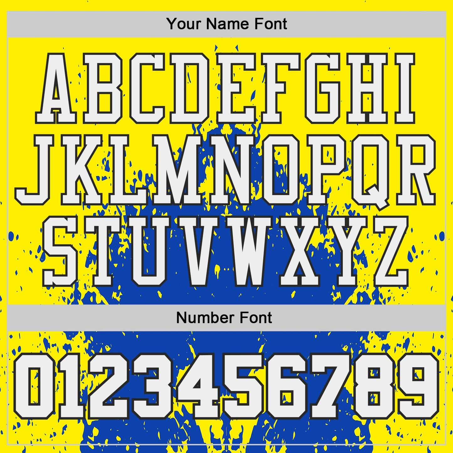 Custom Light Yellow White Thunder Blue-Black Paint Splatter Round Neck Sublimation Basketball Uniform Jersey view 4