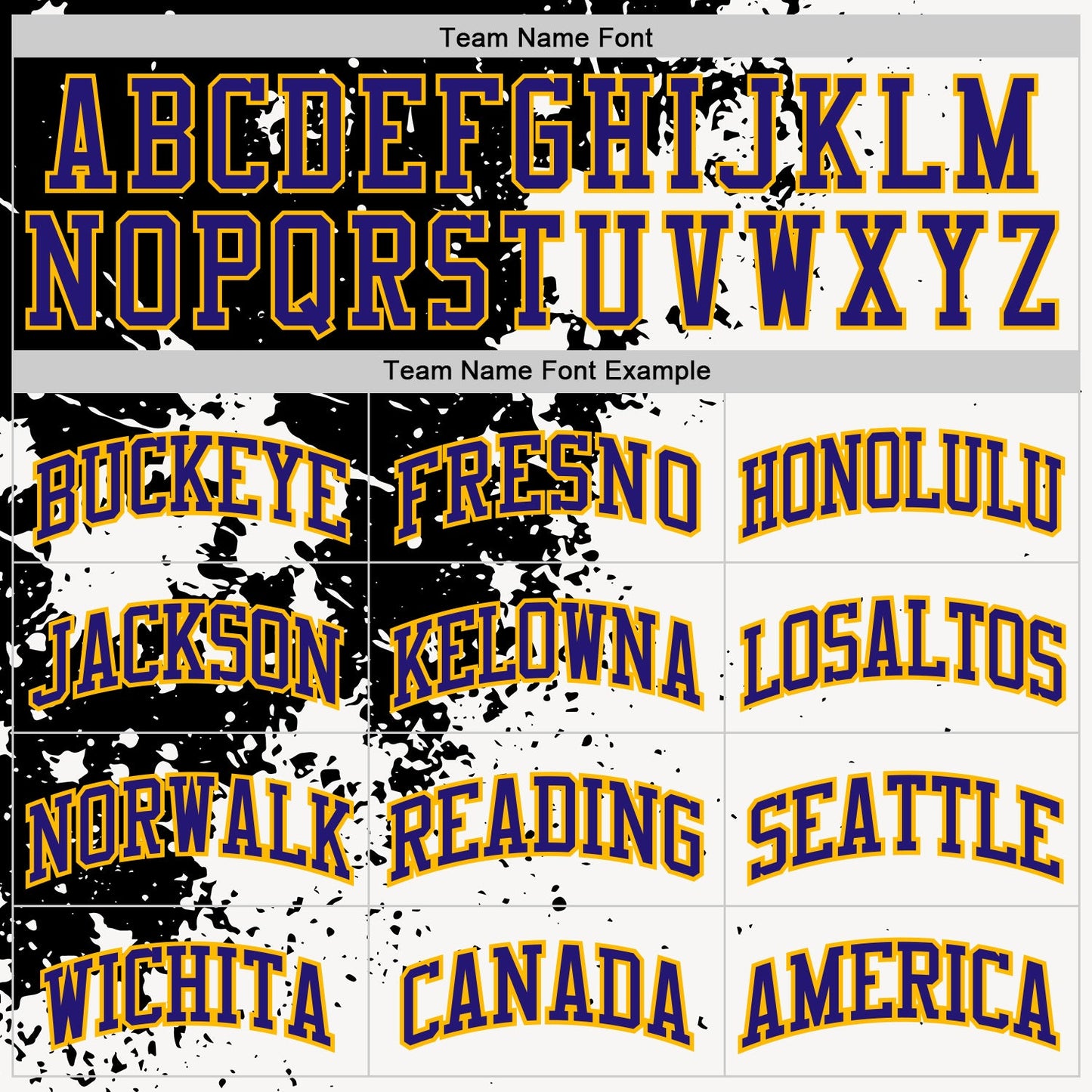 Custom White Dark Purple Black-Gold Paint Splatter Round Neck Sublimation Basketball Uniform Jersey view 3