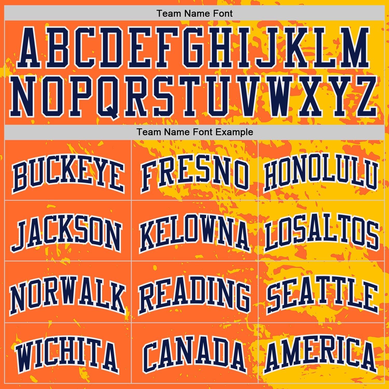 Custom Orange Navy Yellow-White Brush Stroke Paint Splash Round Neck Sublimation Basketball Uniform Jersey view 3
