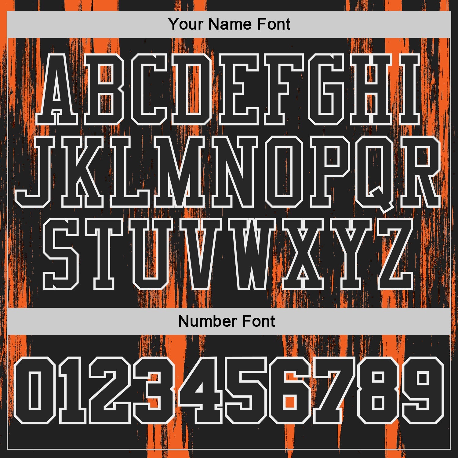 Custom Black Orange-White Vintage Brush Stroke Round Neck Sublimation Basketball Uniform Jersey view 4