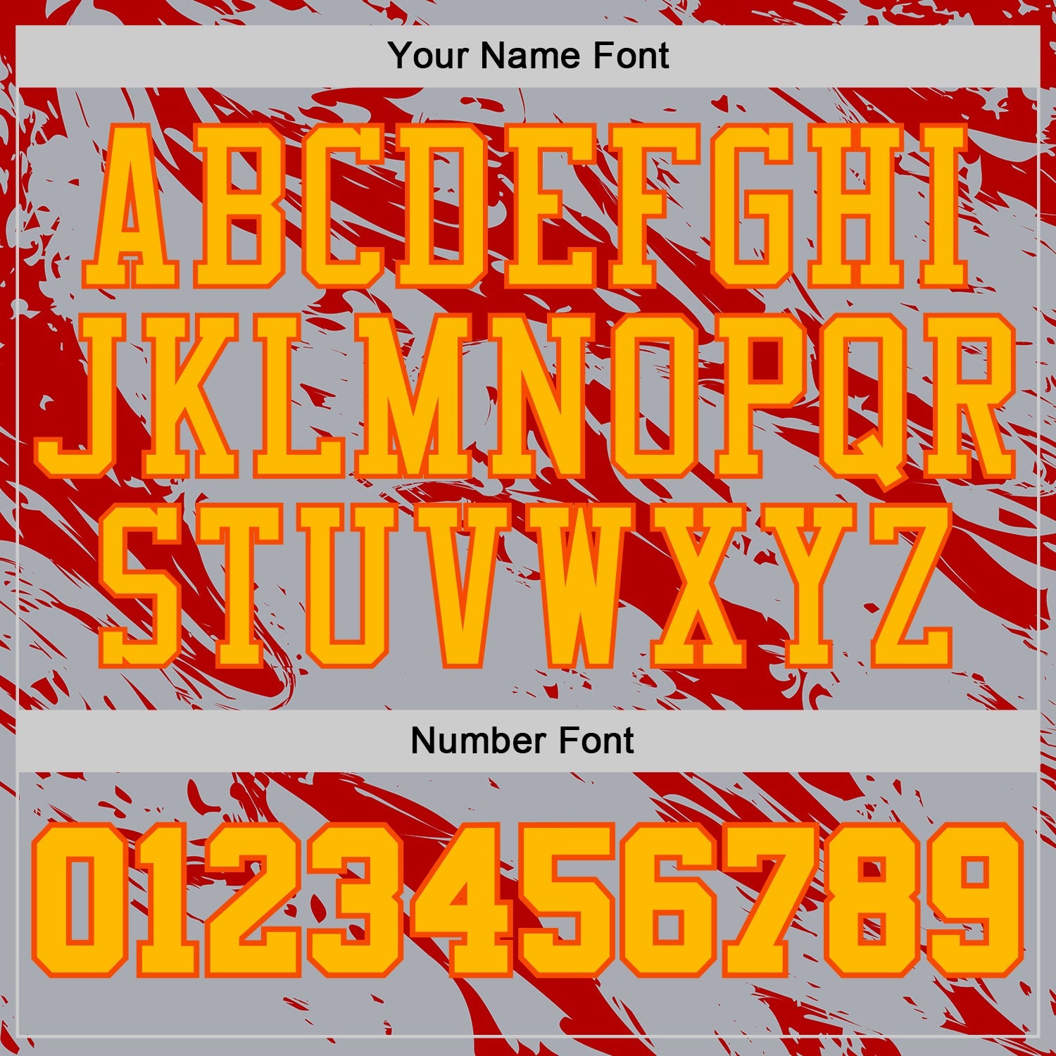 Custom Gray Gold Red-Orange Vintage Brush Stroke Round Neck Sublimation Basketball Uniform Jersey view 4