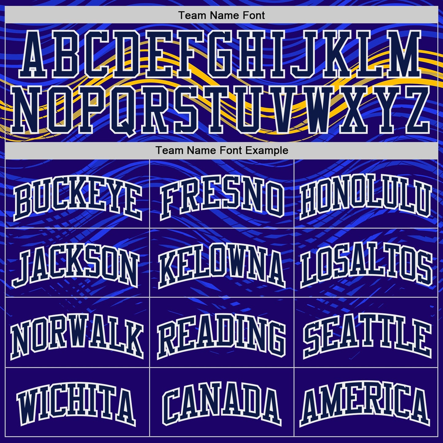 Custom Blue Navy Yellow-White Speed Wave Round Neck Sublimation Basketball Uniform Jersey view 3