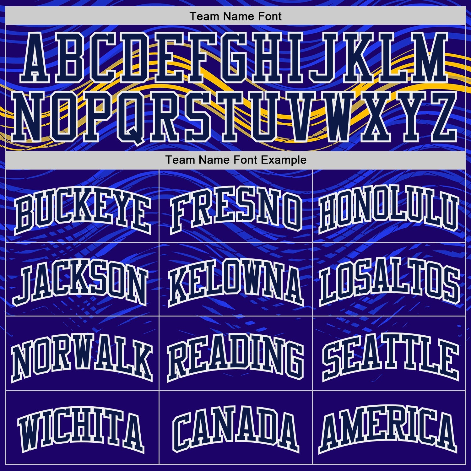 Custom Blue Navy Yellow-White Speed Wave Round Neck Sublimation Basketball Uniform Jersey view 3