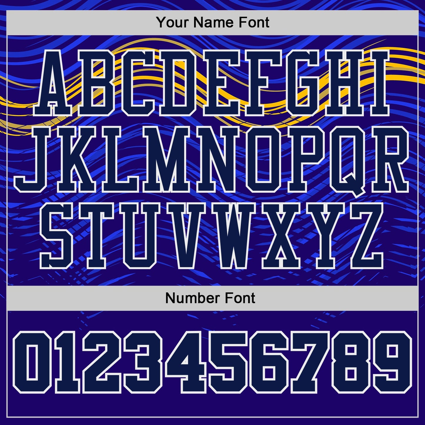 Custom Blue Navy Yellow-White Speed Wave Round Neck Sublimation Basketball Uniform Jersey view 4
