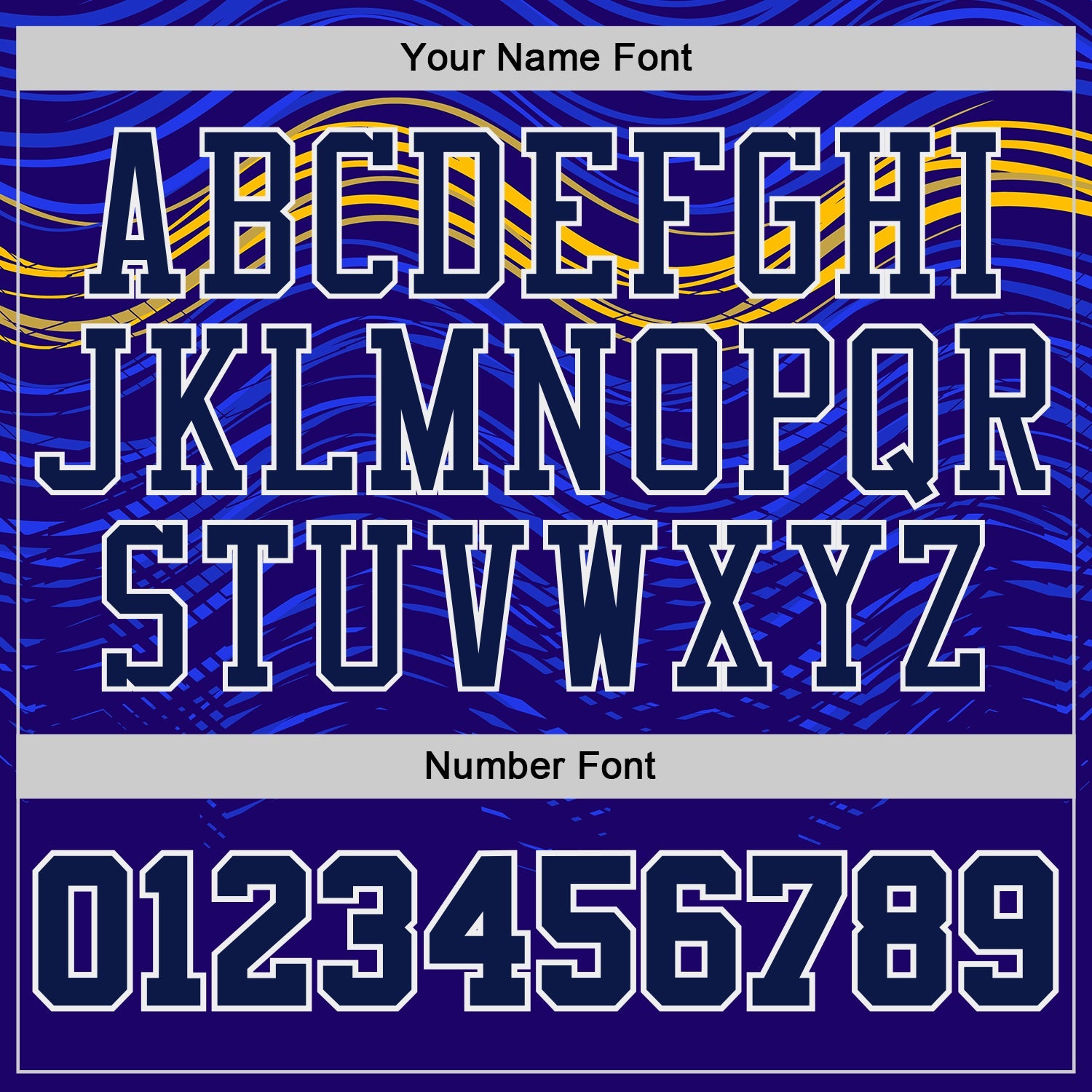Custom Blue Navy Yellow-White Speed Wave Round Neck Sublimation Basketball Uniform Jersey view 4