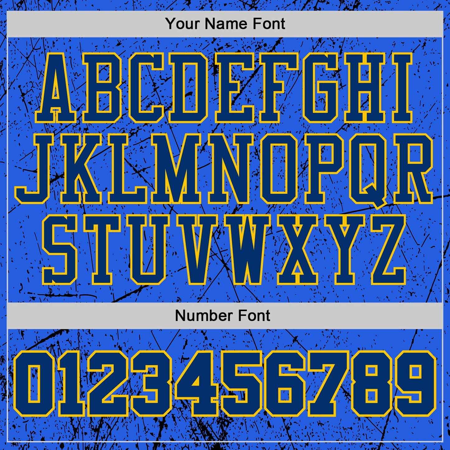 Custom Royal US Navy Blue Black-Yellow Vintage Geometric Fragment Round Neck Sublimation Basketball Uniform Jersey view 4