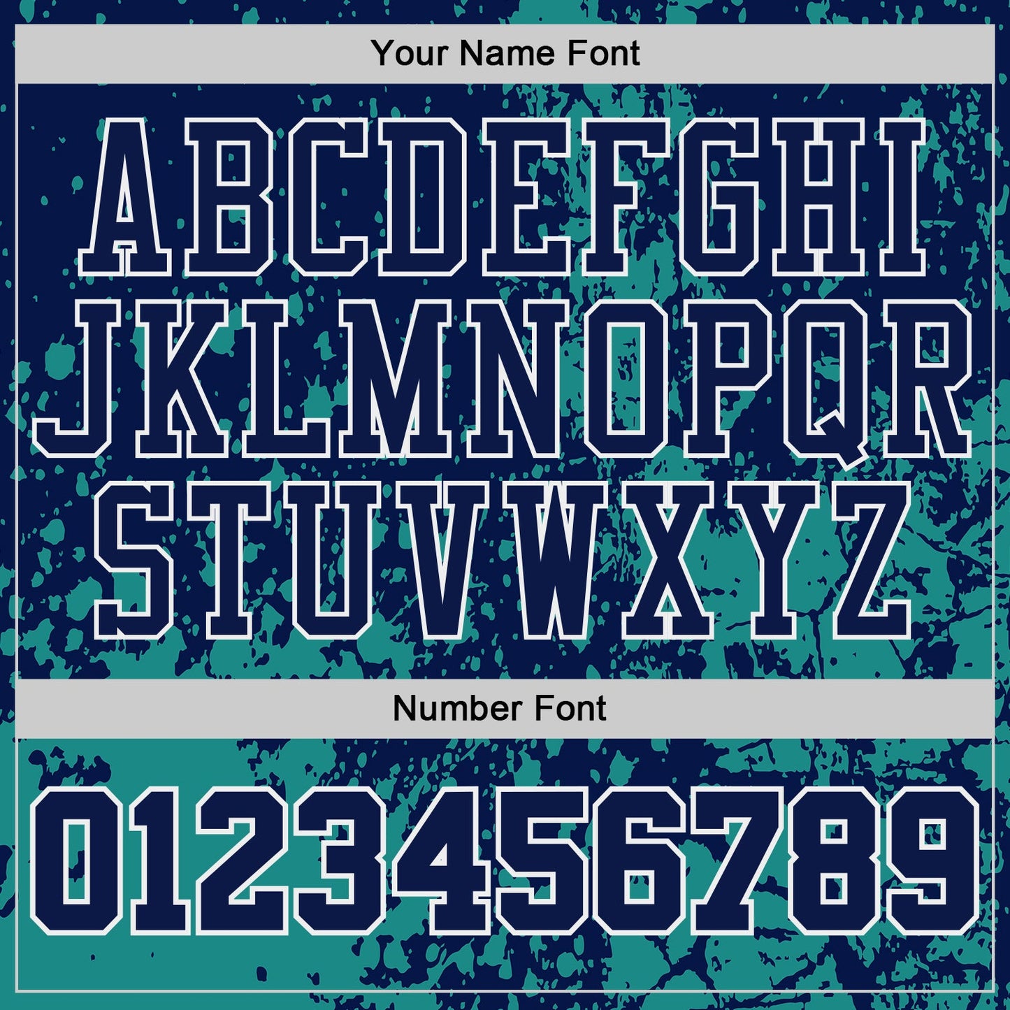 Custom Navy Green-White Grunge Paint Splatter Brush Stroke Round Neck Sublimation Basketball Uniform Jersey view 4