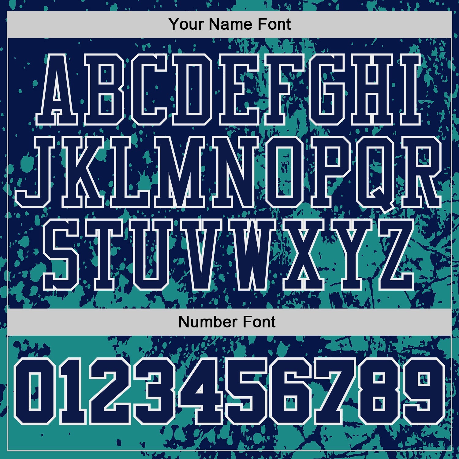 Custom Navy Green-White Grunge Paint Splatter Brush Stroke Round Neck Sublimation Basketball Uniform Jersey view 4