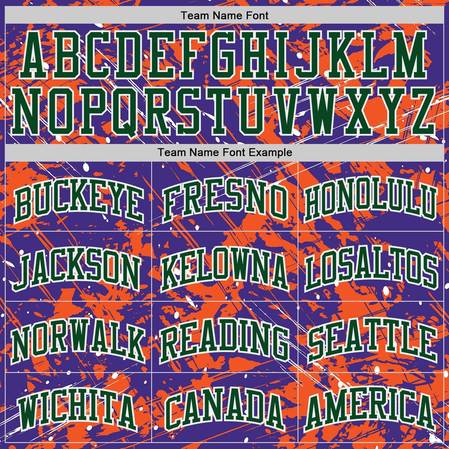 Custom Purple Green Orange-White Grunge Paint Splatter Brush Stroke Round Neck Sublimation Basketball Uniform Jersey view 3
