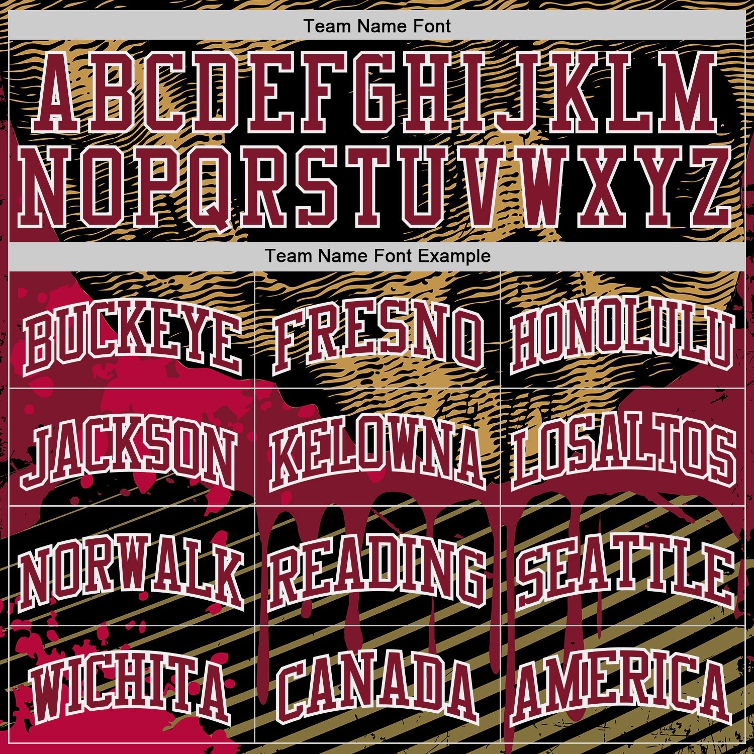 Custom Black Crimson White-Old Gold Gothic Skulls Round Neck Sublimation Basketball Uniform Jersey view 3