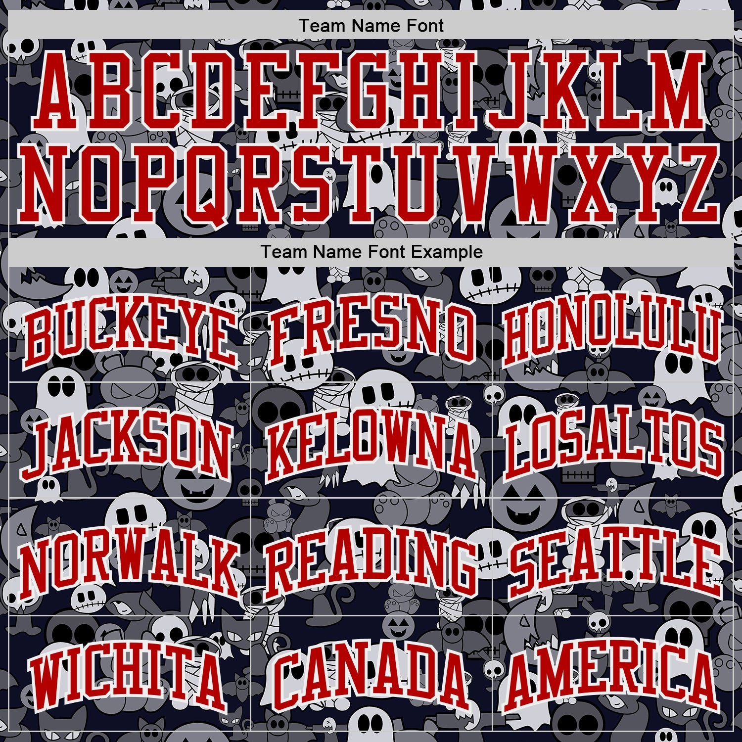 Custom Navy Red-White Urban Ghost Skull Round Neck Sublimation Basketball Uniform Jersey view 3