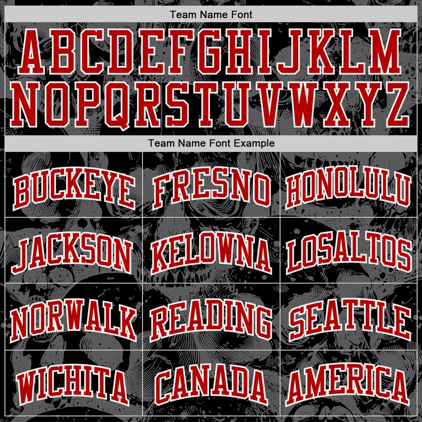 Custom Black Red-White Gothic Skulls Round Neck Sublimation Basketball Uniform Jersey view 3