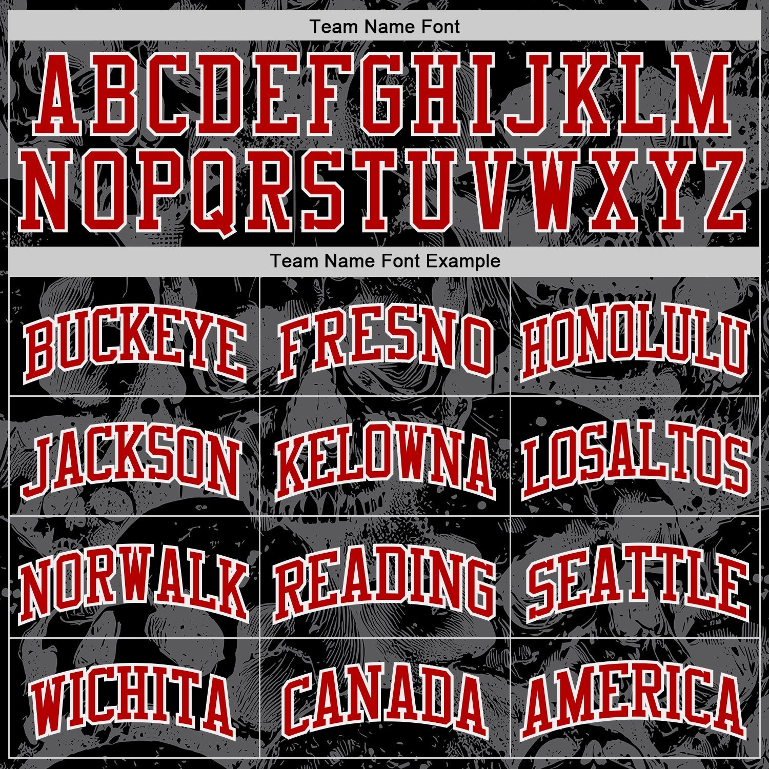 Custom Black Red-White Gothic Skulls Round Neck Sublimation Basketball Uniform Jersey view 3