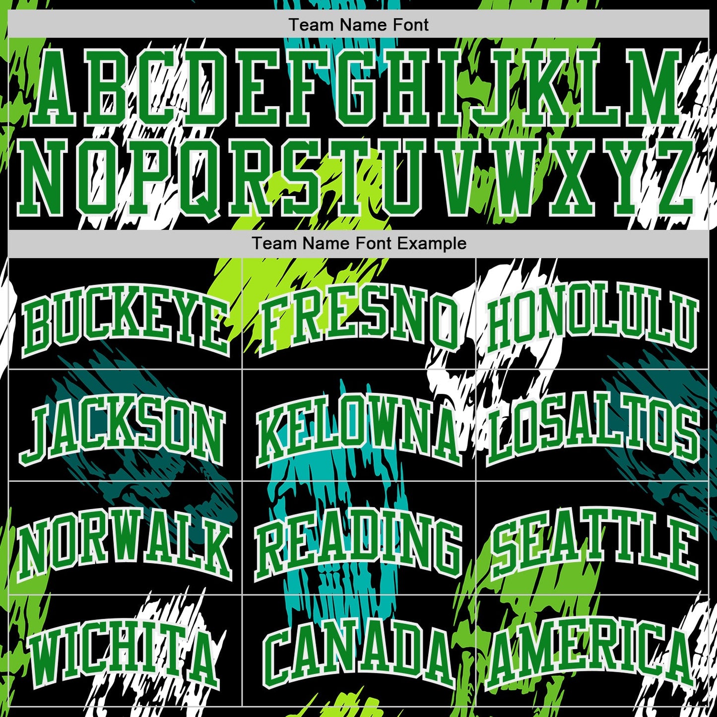 Custom Black Grass Green-White Glitch Skulls Round Neck Sublimation Basketball Uniform Jersey view 3