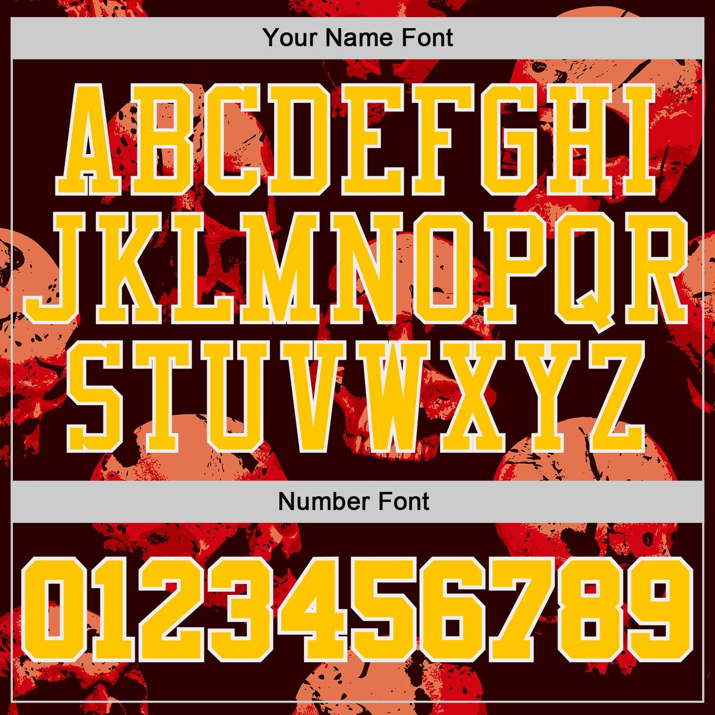Custom Black Yellow-White Distressed Skulls Round Neck Sublimation Basketball Uniform Jersey view 4
