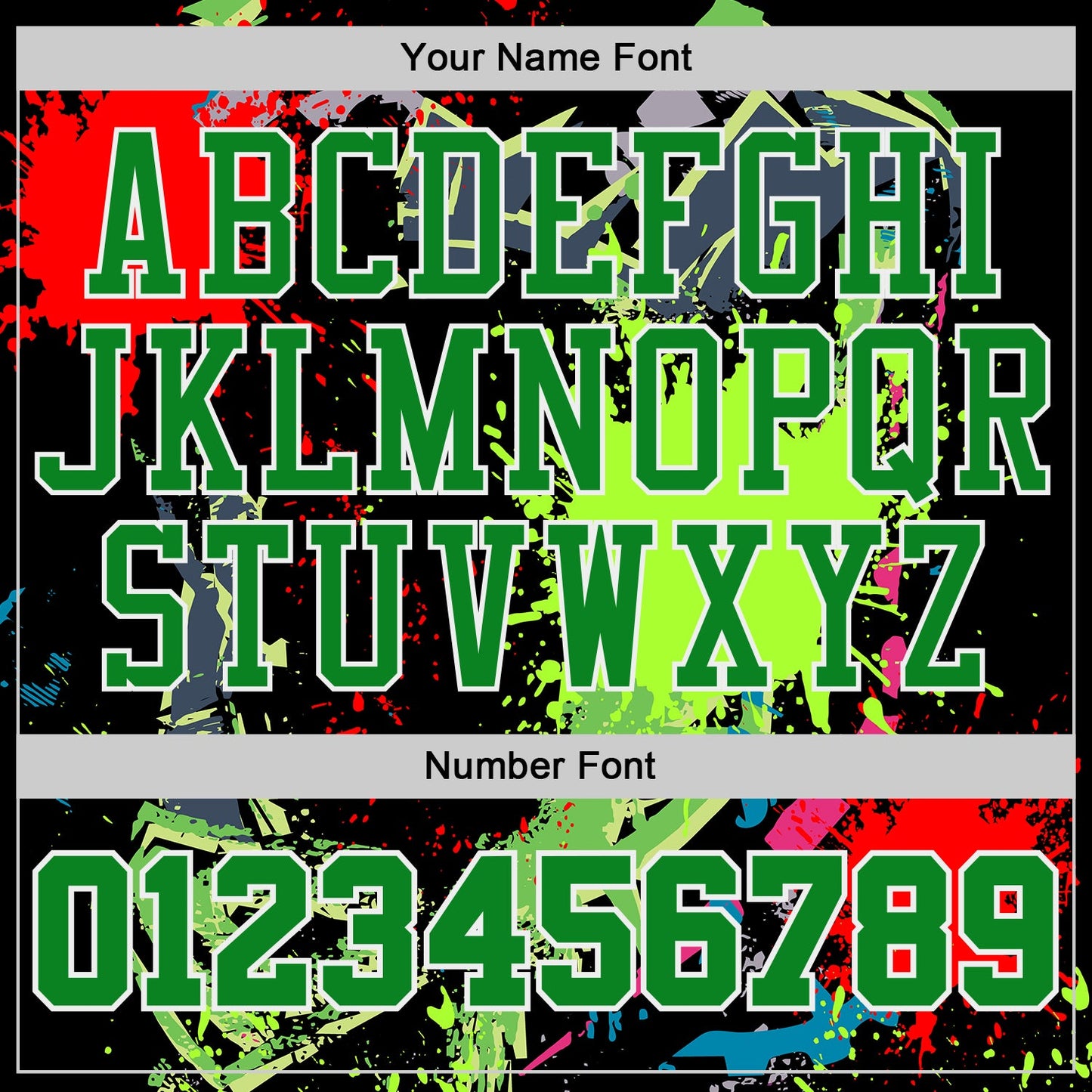 Custom Black Grass Green-White Neon Graffiti Skulls Round Neck Sublimation Basketball Uniform Jersey view 4