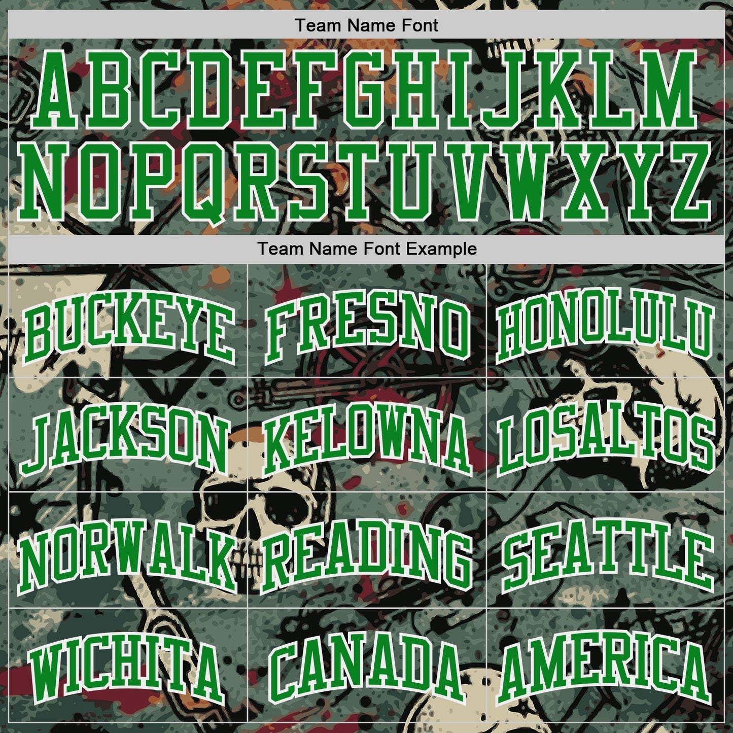 Custom Black Grass Green-White Distressed Skulls Round Neck Sublimation Basketball Uniform Jersey view 3