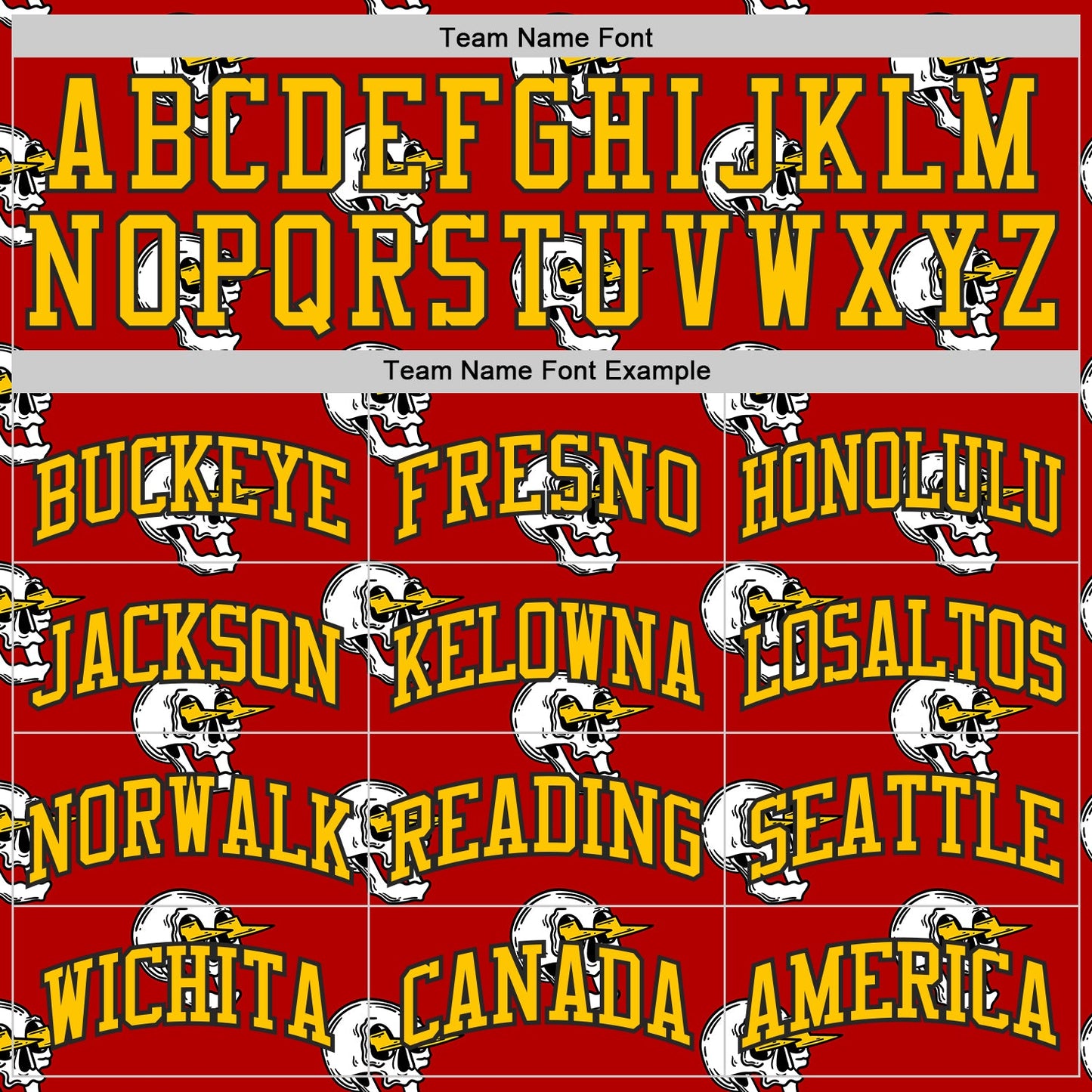 Custom Red Yellow-Black Lightning Skulls Round Neck Sublimation Basketball Uniform Jersey view 3