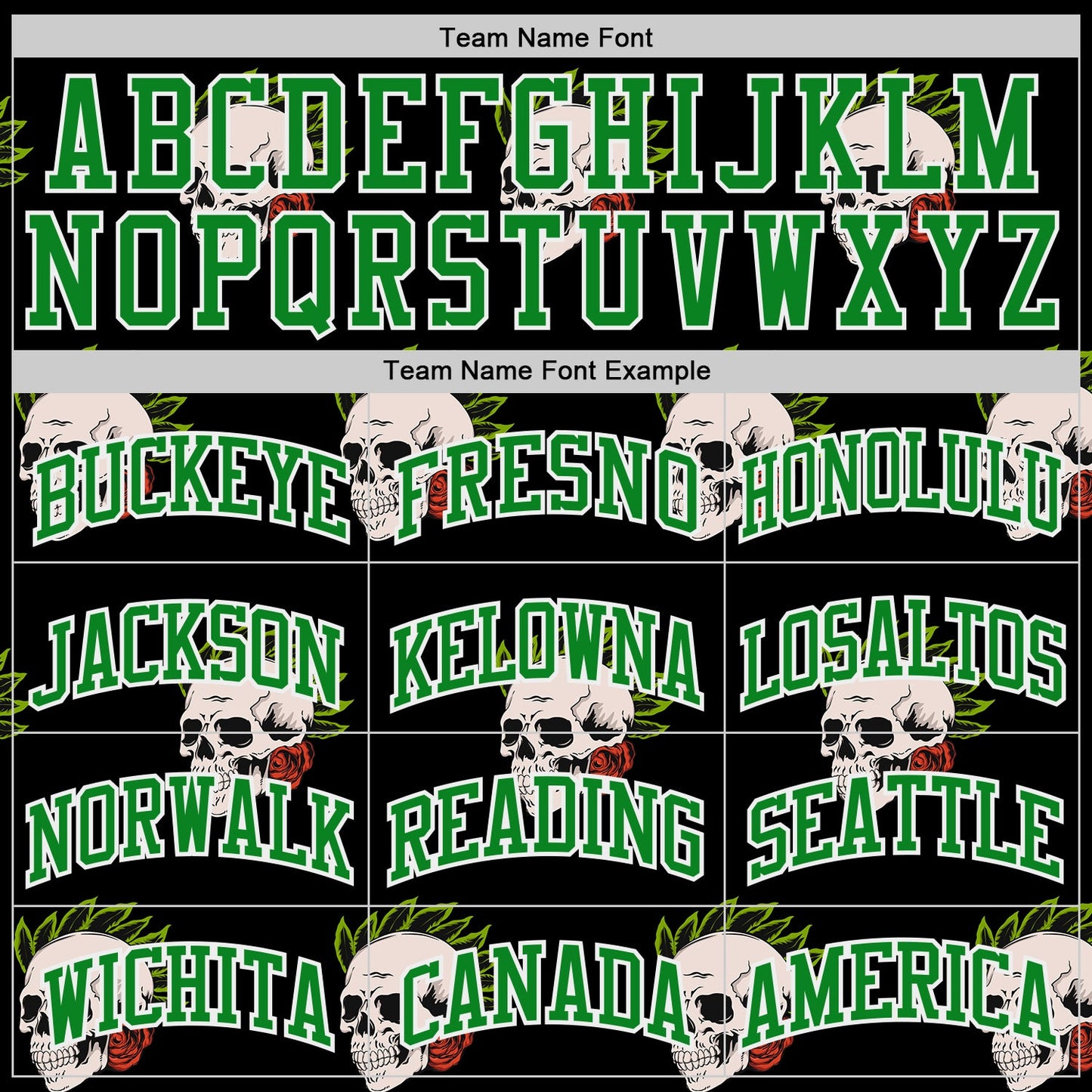 Custom Black Grass Green-White Tropical Skulls Round Neck Sublimation Basketball Uniform Jersey view 3