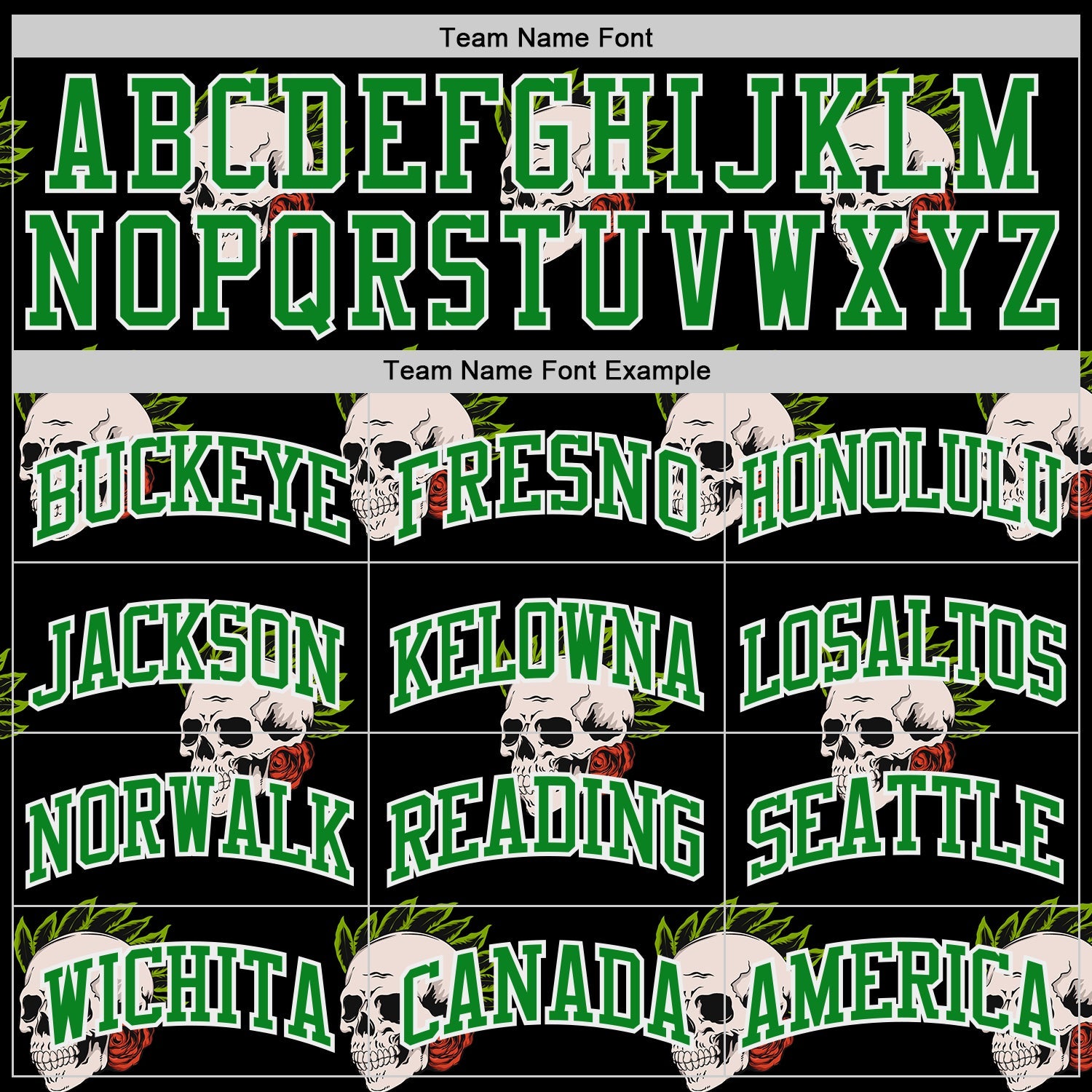 Custom Black Grass Green-White Tropical Skulls Round Neck Sublimation Basketball Uniform Jersey view 3