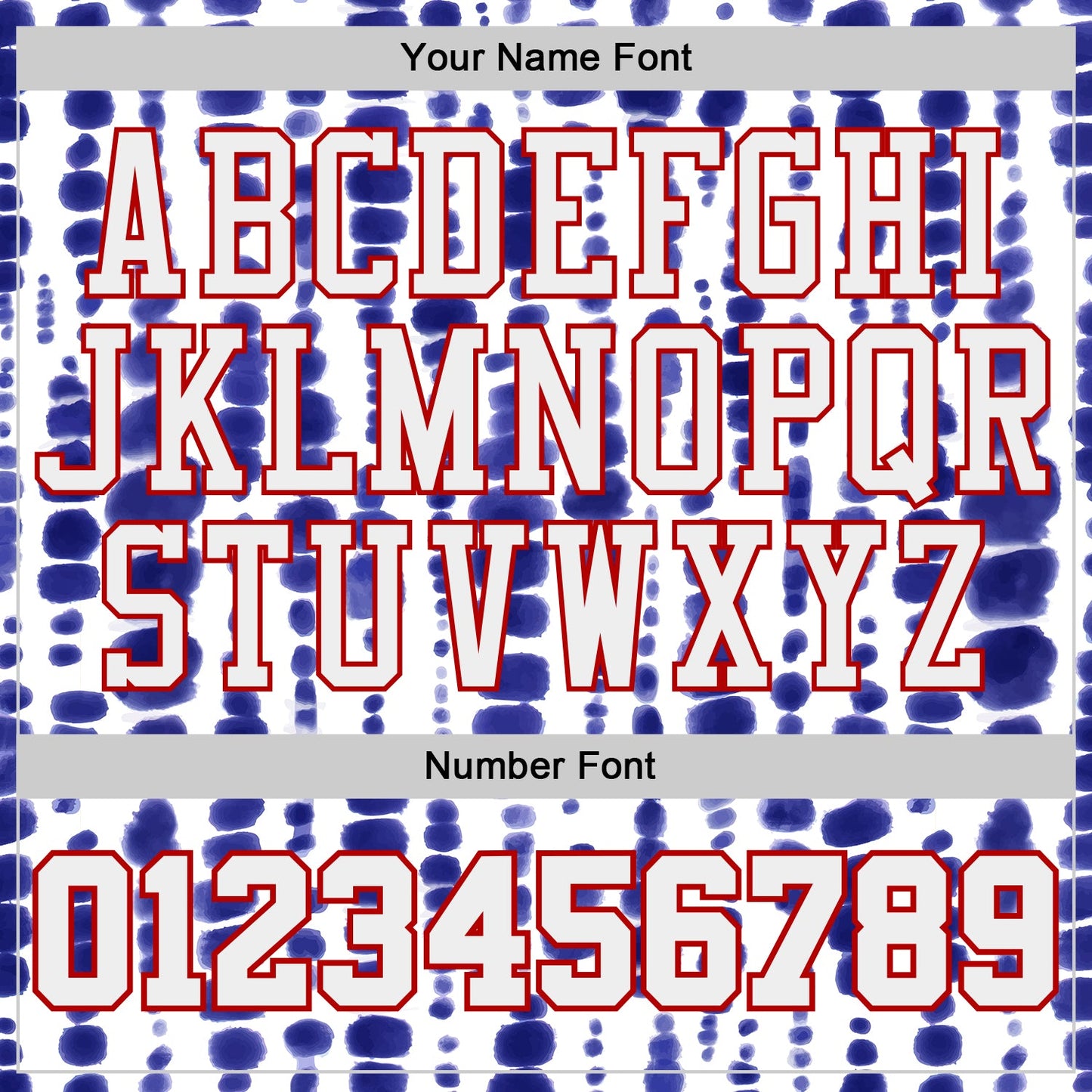 Custom Tie Dye White Red-Blue Stripe Round Neck Sublimation Basketball Uniform Jersey view 4