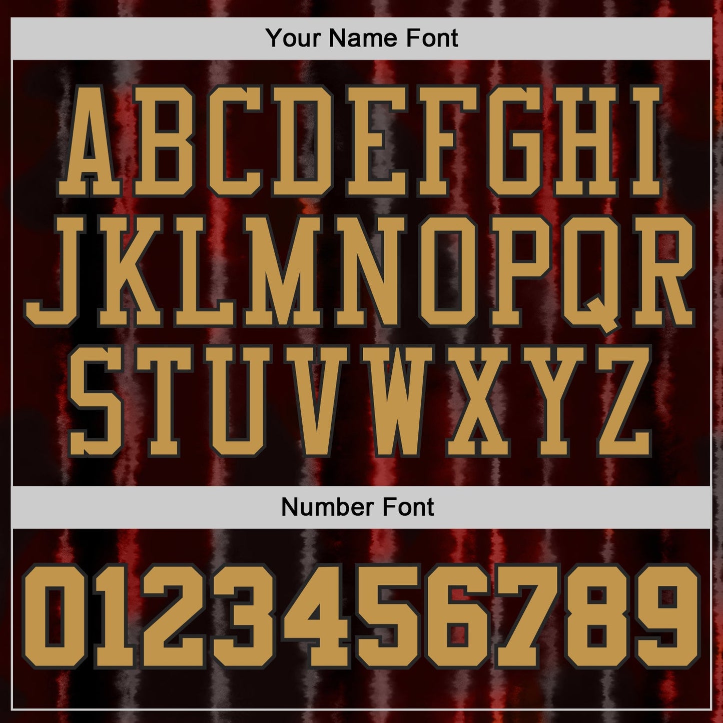 Custom Tie Dye Old Gold-Black Stripe Round Neck Sublimation Basketball Uniform Jersey view 4